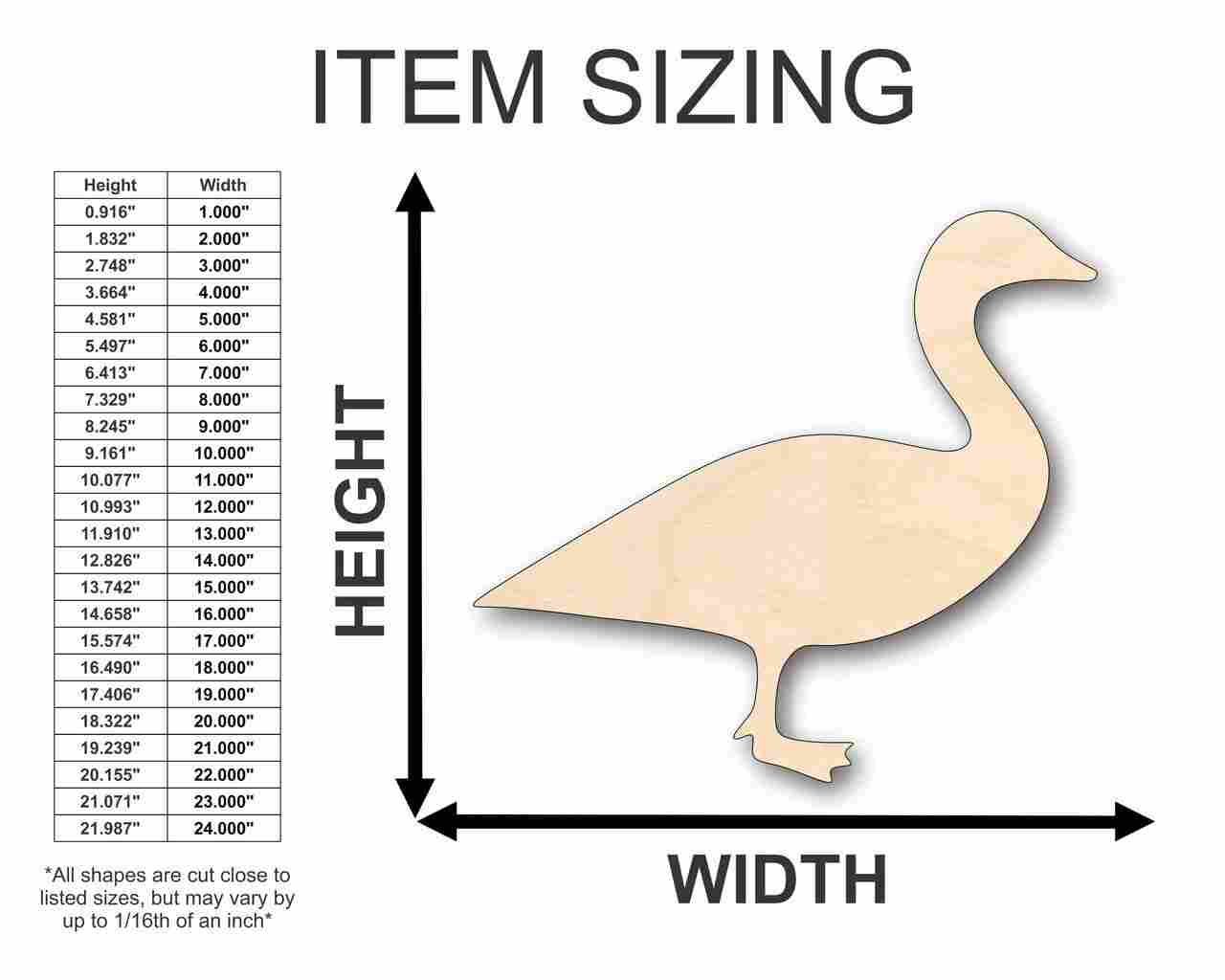 Unfinished Wood Canadian Goose Shape - Animal - Wildlife - Craft - up to 46" DIY - Image 2