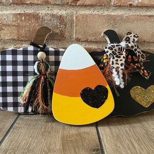 Unfinished Wood Candy Corn Shape - Halloween - Craft - up to 46" DIY - Image 5