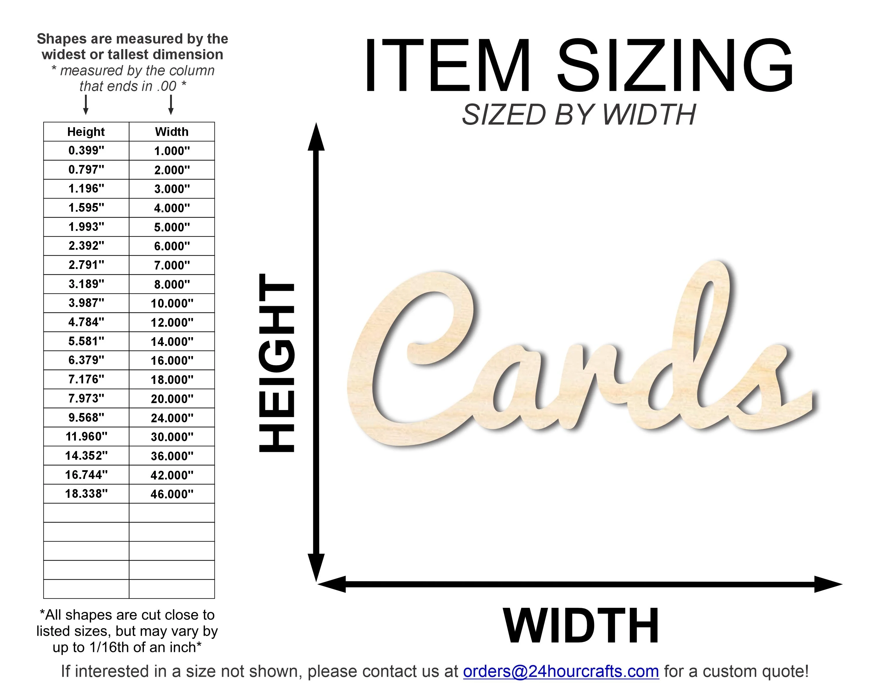 Unfinished Wood Cards Shape | DIY Craft Cutout | up to 46" DIY - Image 2