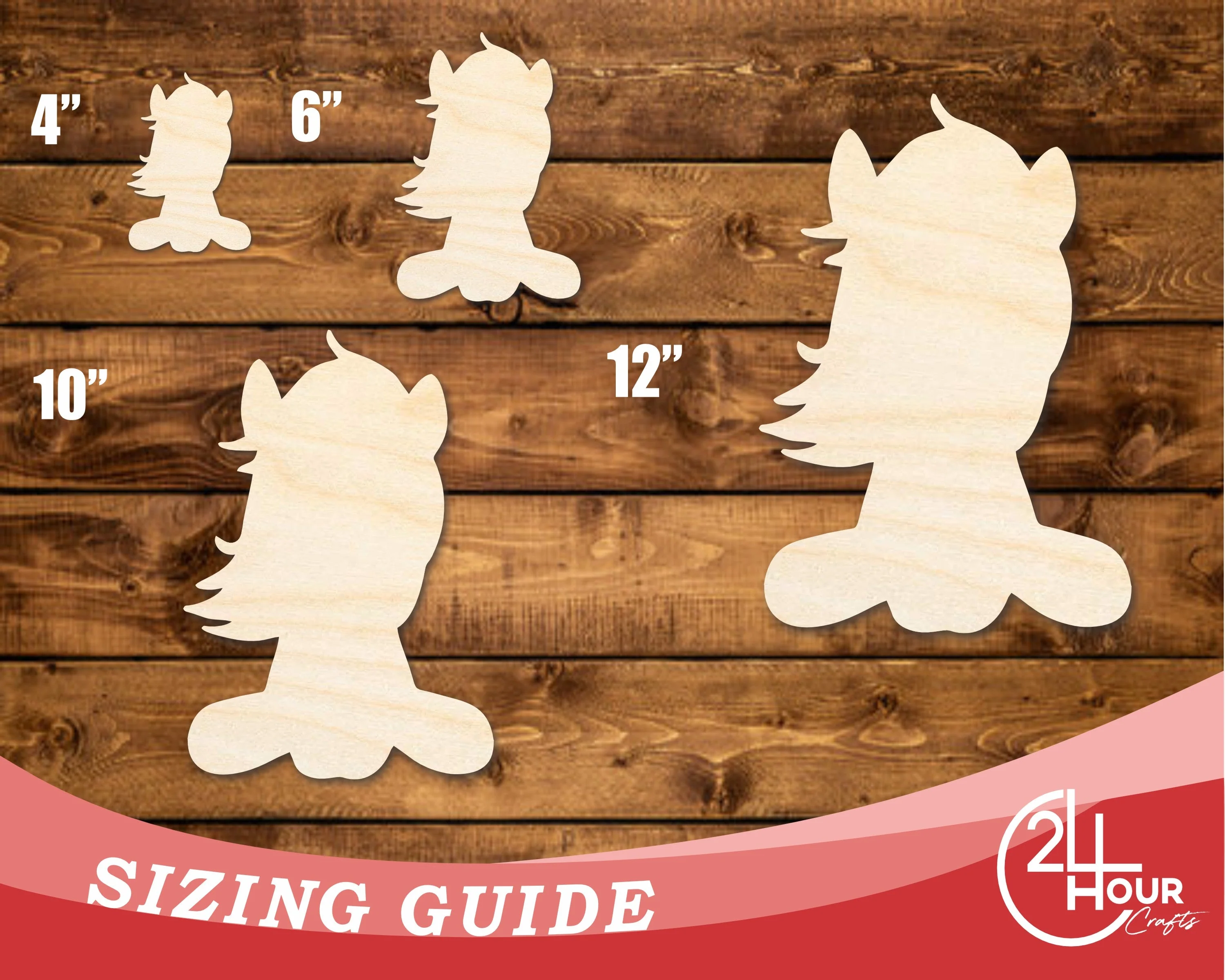 Unfinished Wood Cartoon Horse Shape | DIY Craft Cutout | up to 46" DIY - Image 3