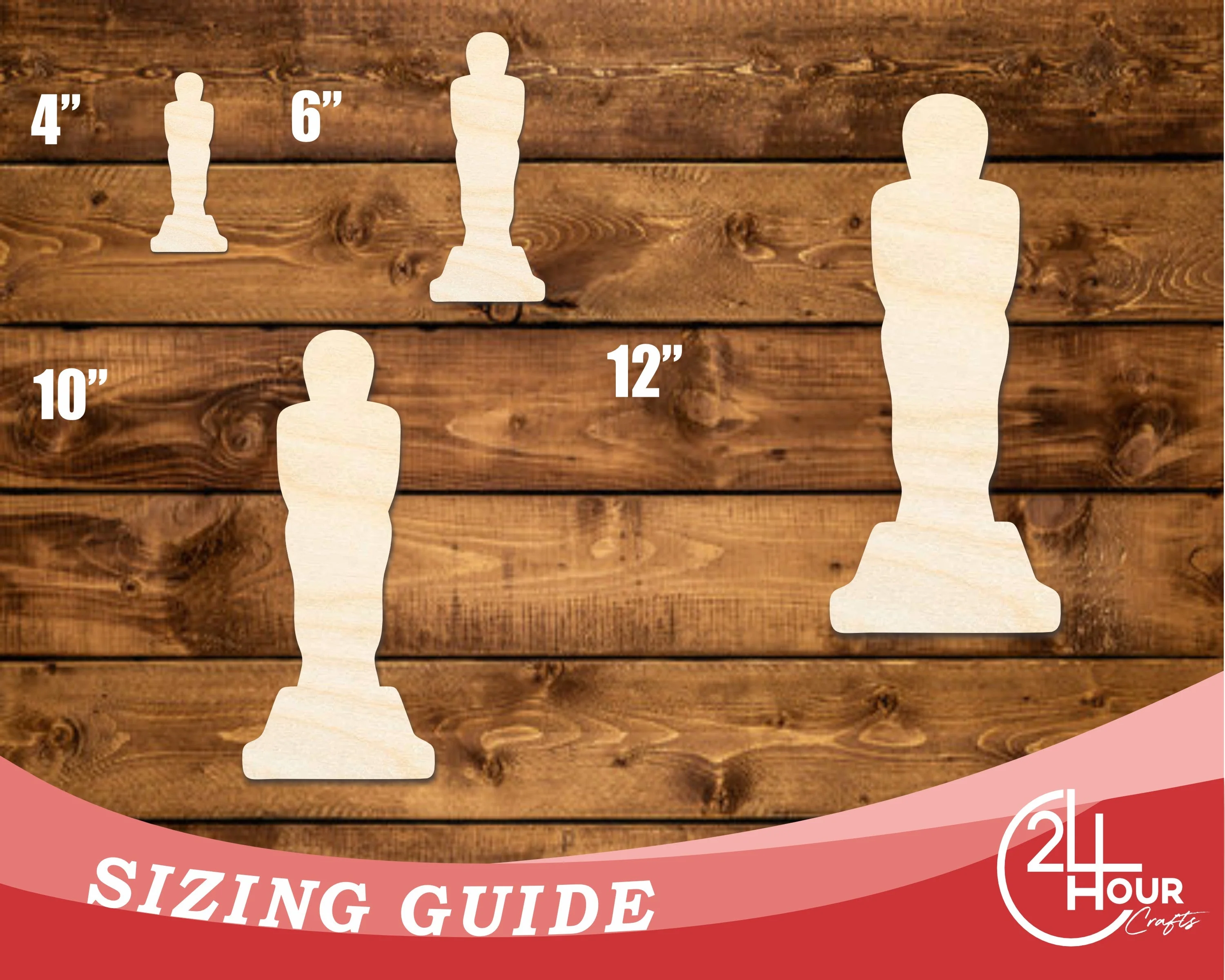 Unfinished Wood Cartoon Movie Award Shape | DIY Craft Cutout | up to 46" DIY - Image 3