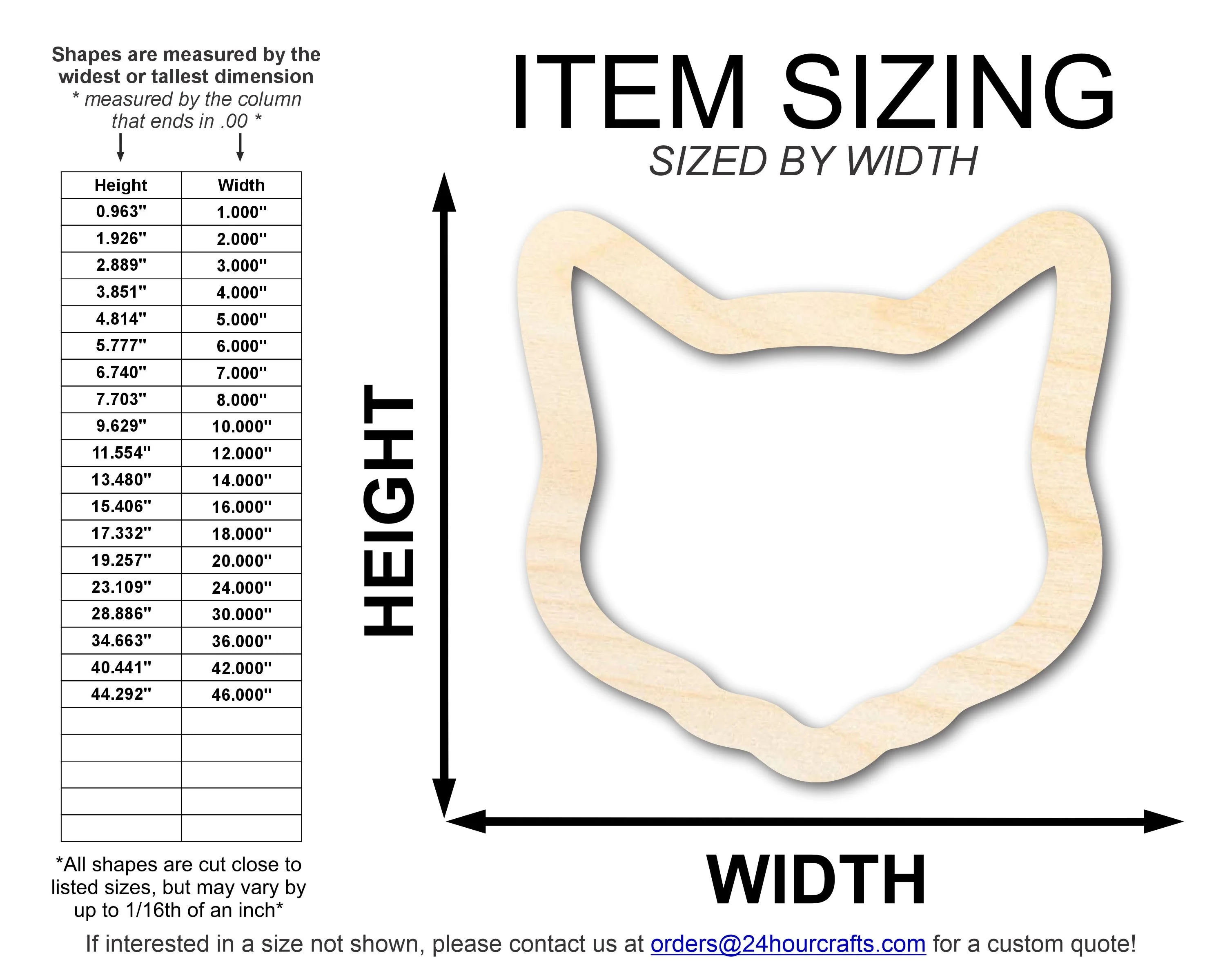 Unfinished Wood Cat Head Outline Shape | DIY Craft Cutout | up to 46" DIY - Image 2