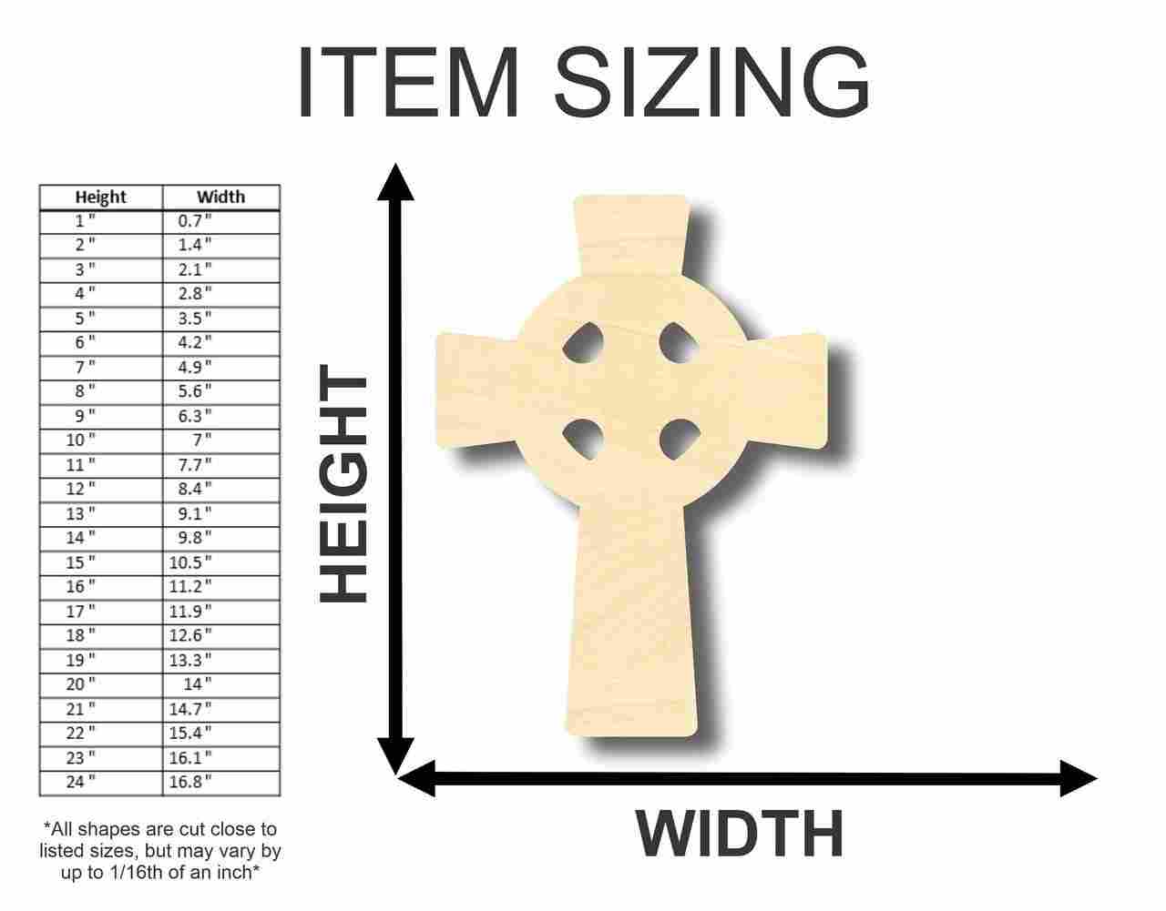 Unfinished Wood Celtic Cross - Irish - Christian - Craft - up to 46" DIY - Image 2