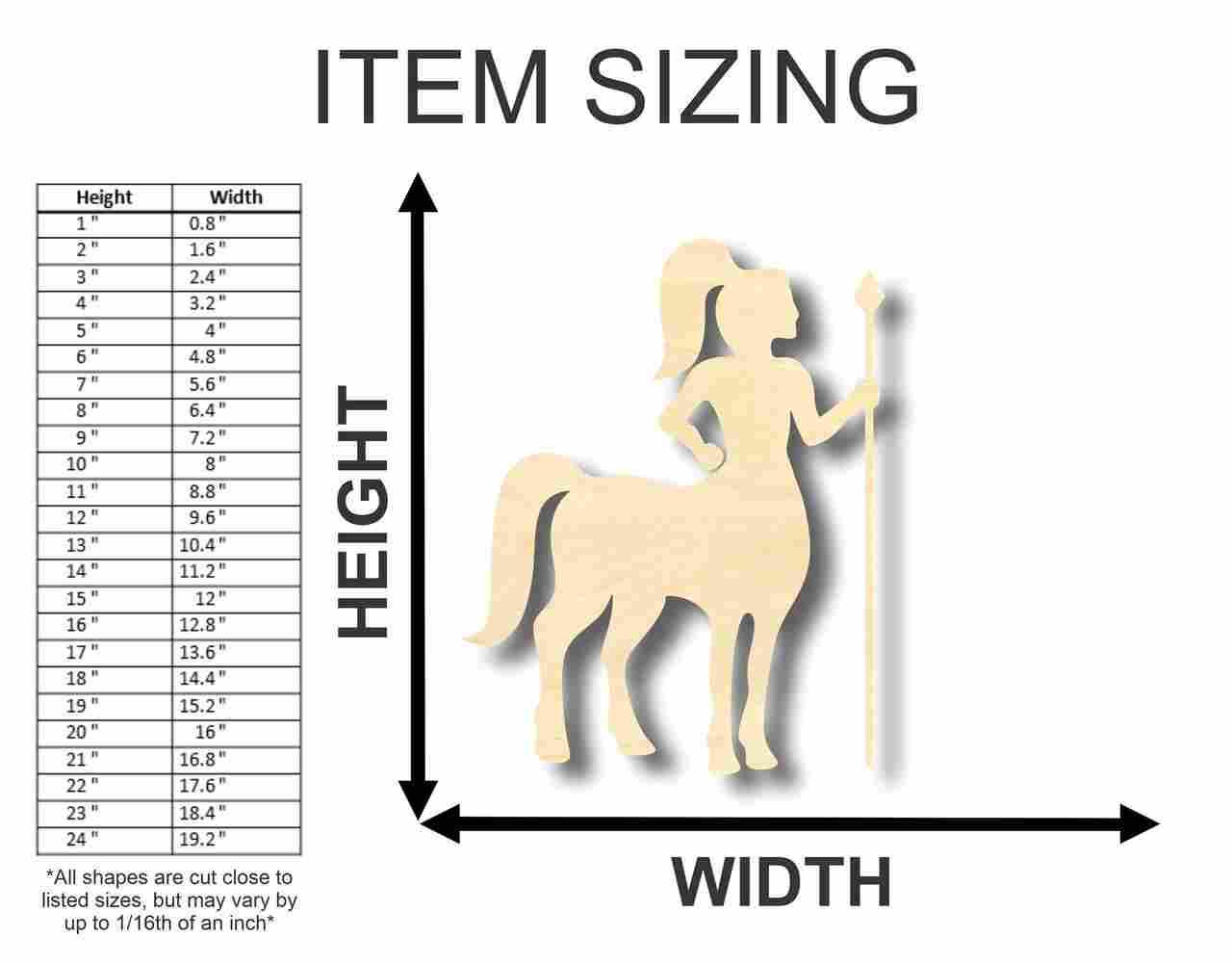 Unfinished Wood Centaur Shape - Mythical - Craft - up to 46" DIY - Image 2