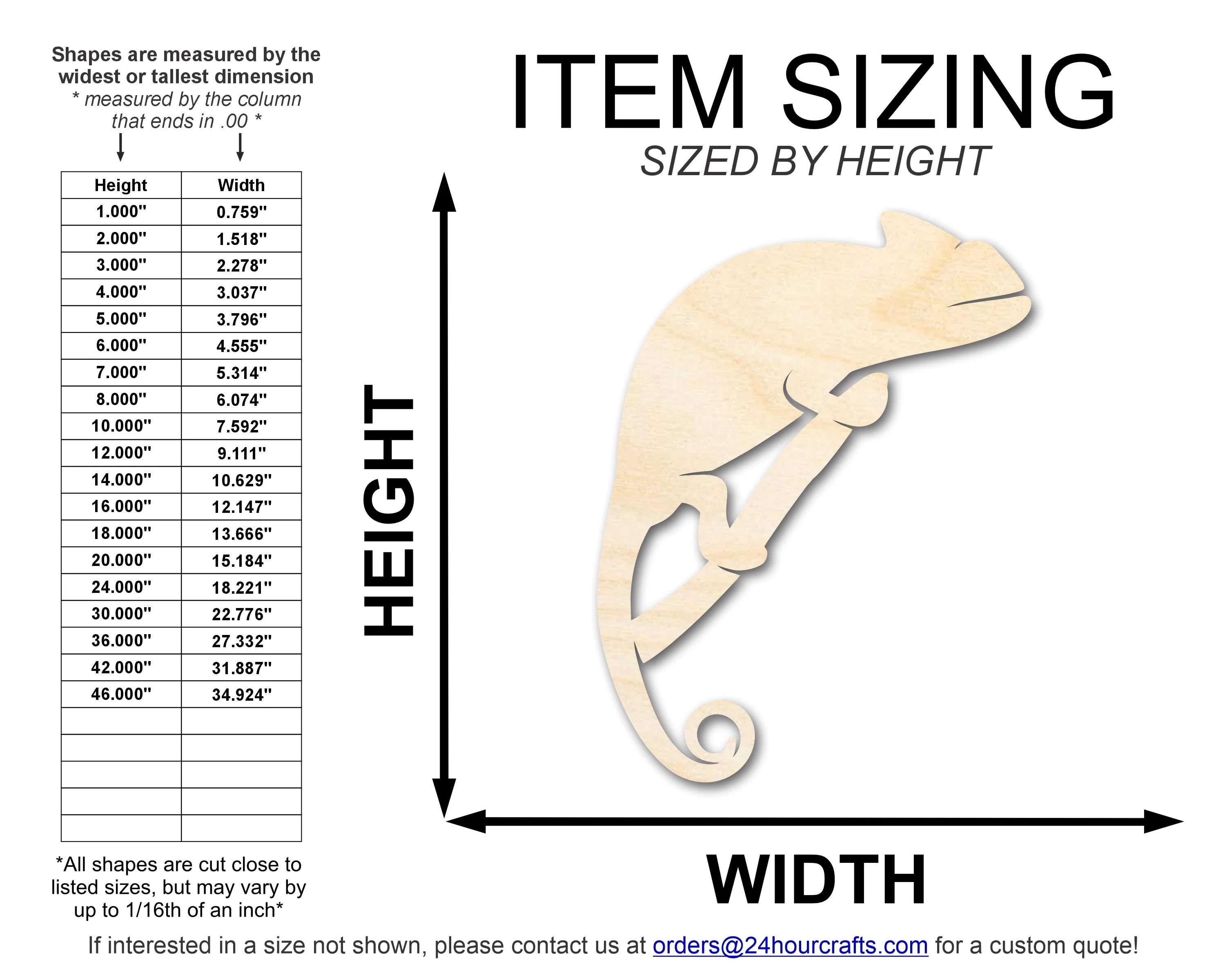 Unfinished Wood Chameleon on Branch Shape | DIY Craft Cutout | up to 46" DIY - Image 2