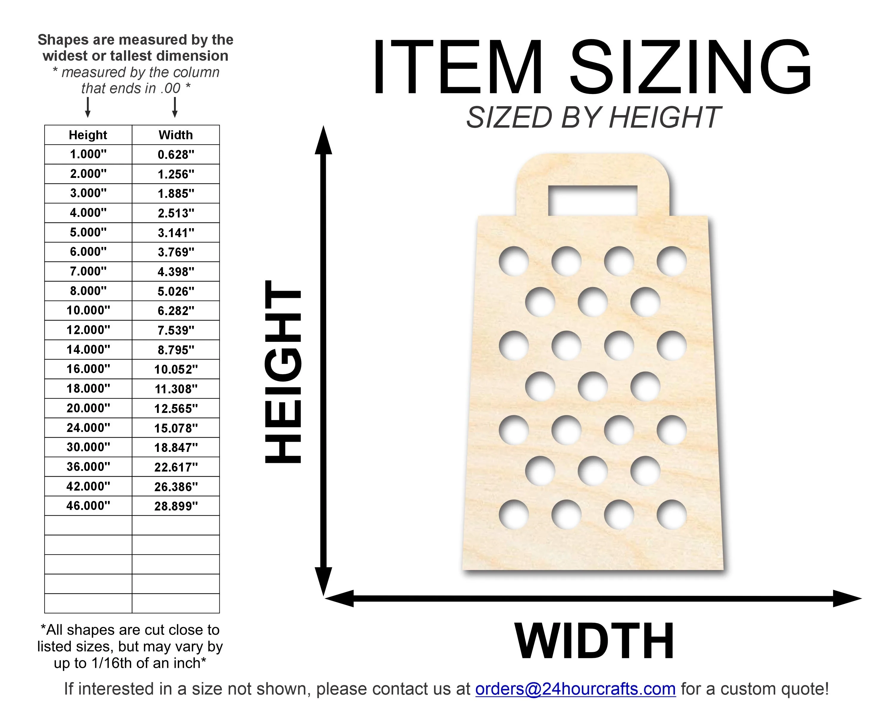 Unfinished Wood Cheese Grater Shape | DIY Craft Cutout | up to 46" DIY - Image 2