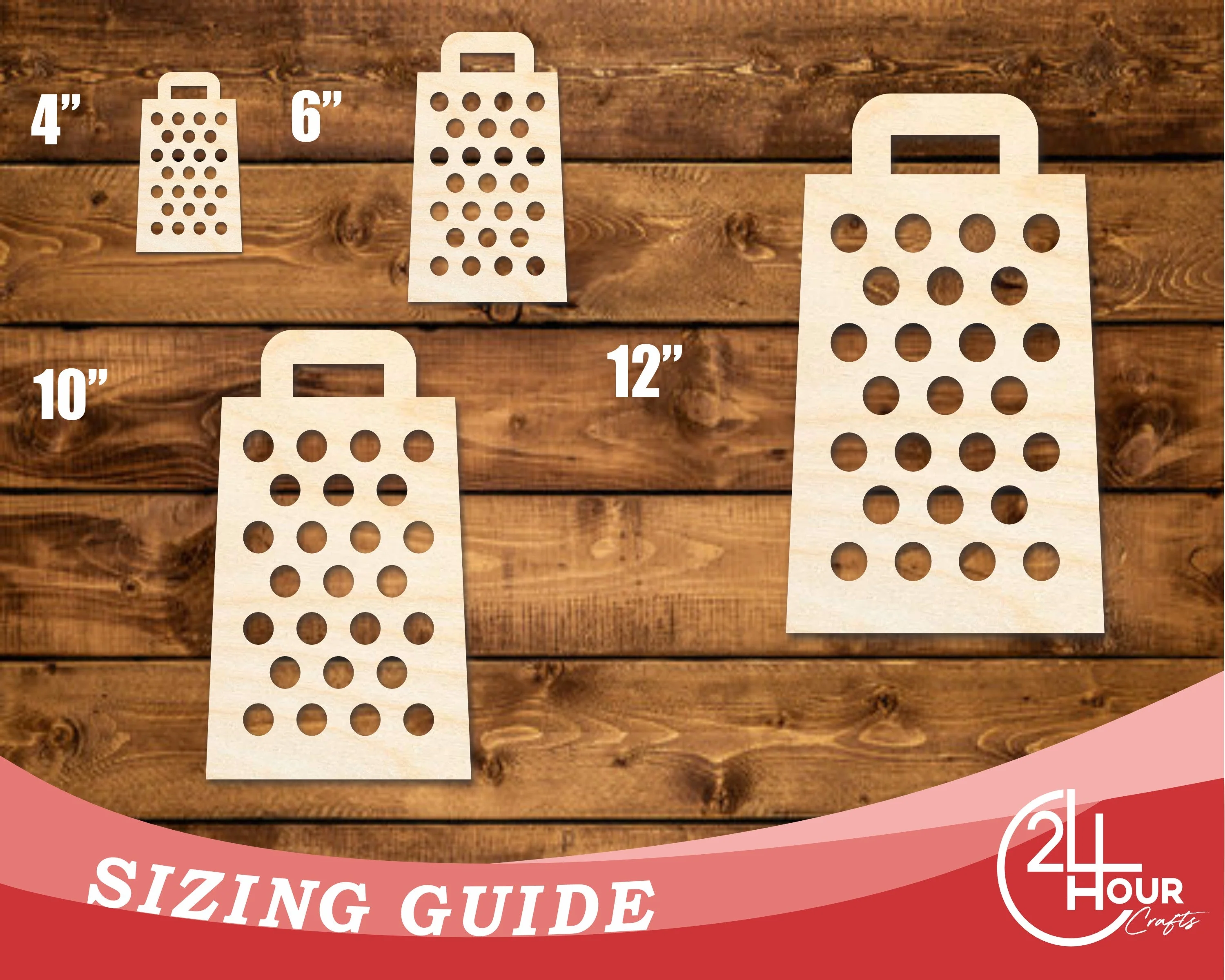 Unfinished Wood Cheese Grater Shape | DIY Craft Cutout | up to 46" DIY - Image 3