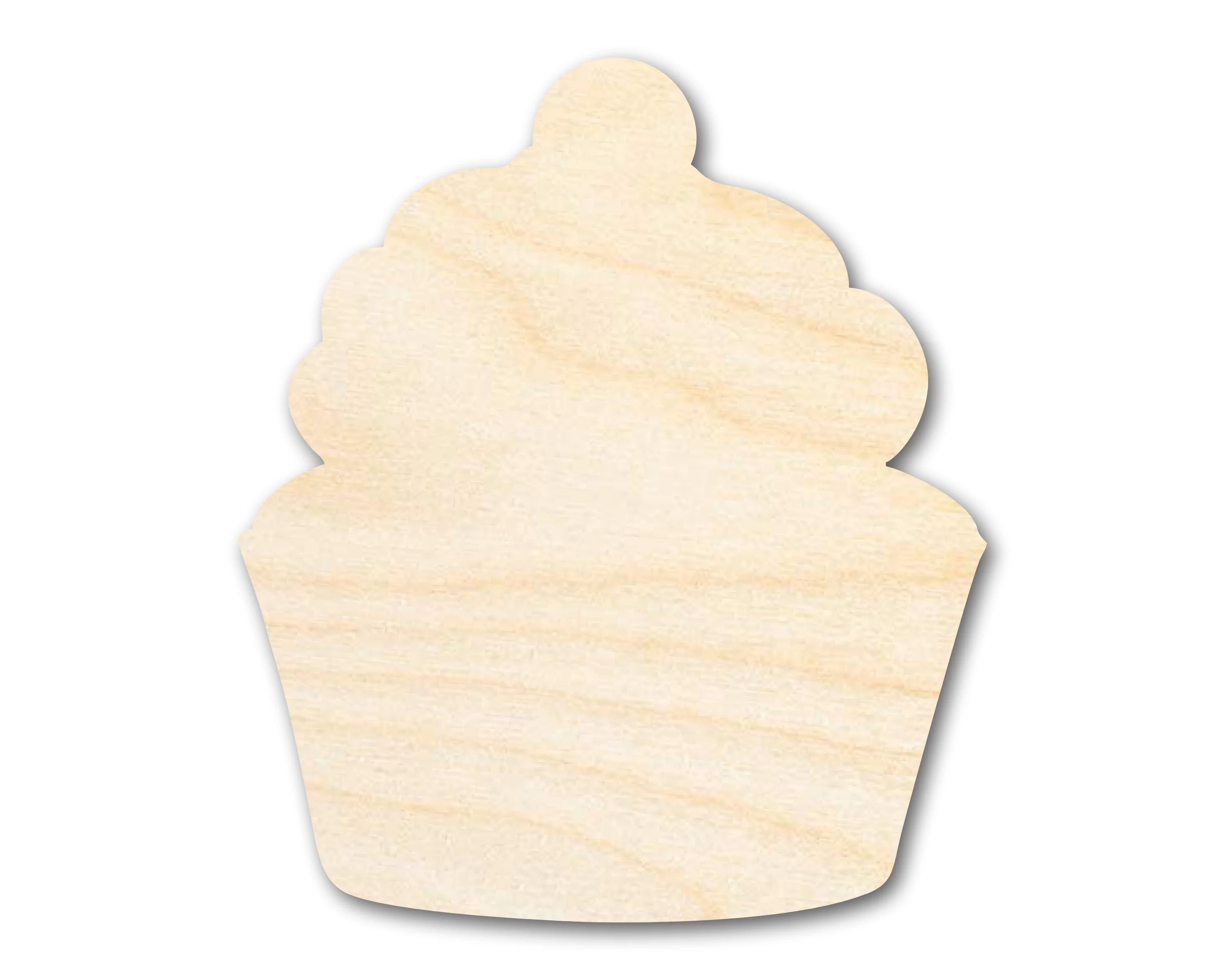Unfinished Wood Cherry Cupcake Shape - Craft - up to 46"