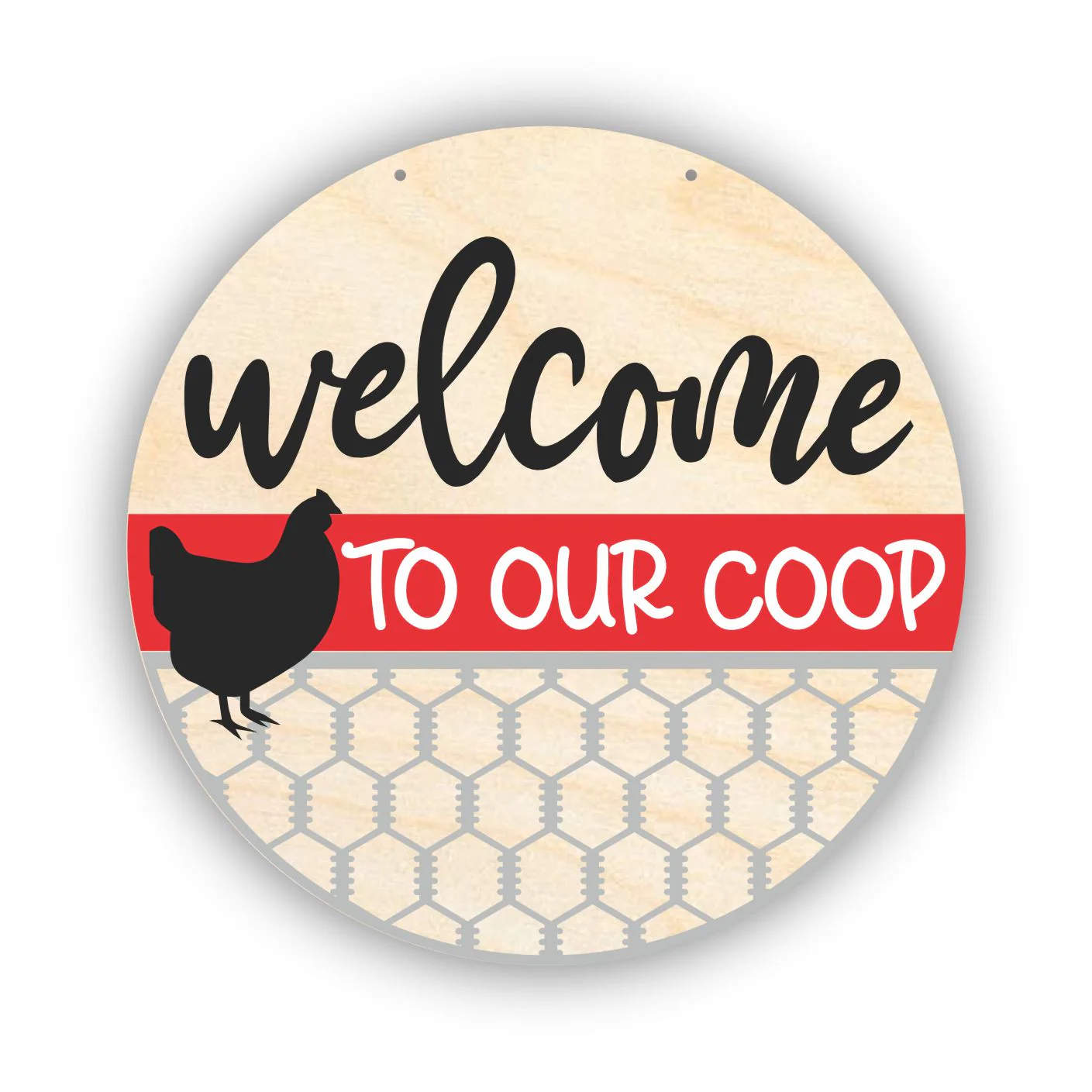 Unfinished Wood Chicken Coop Door Sign Kit | Wood Craft Cutouts | 1/4" Thick | - Image 2