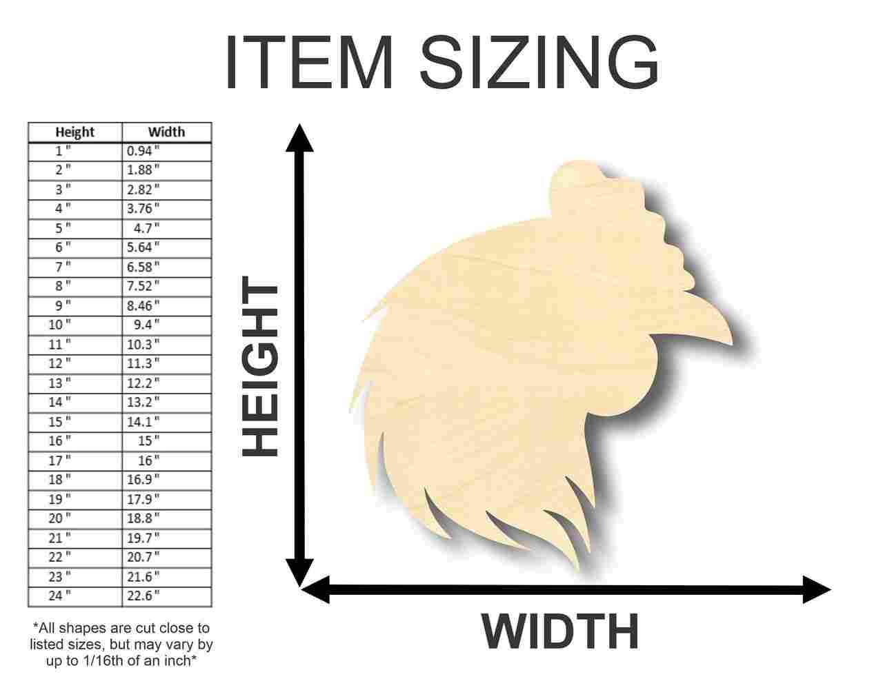 Unfinished Wood Chicken Shape - Farm Animal - Craft - up to 46" DIY - Image 2