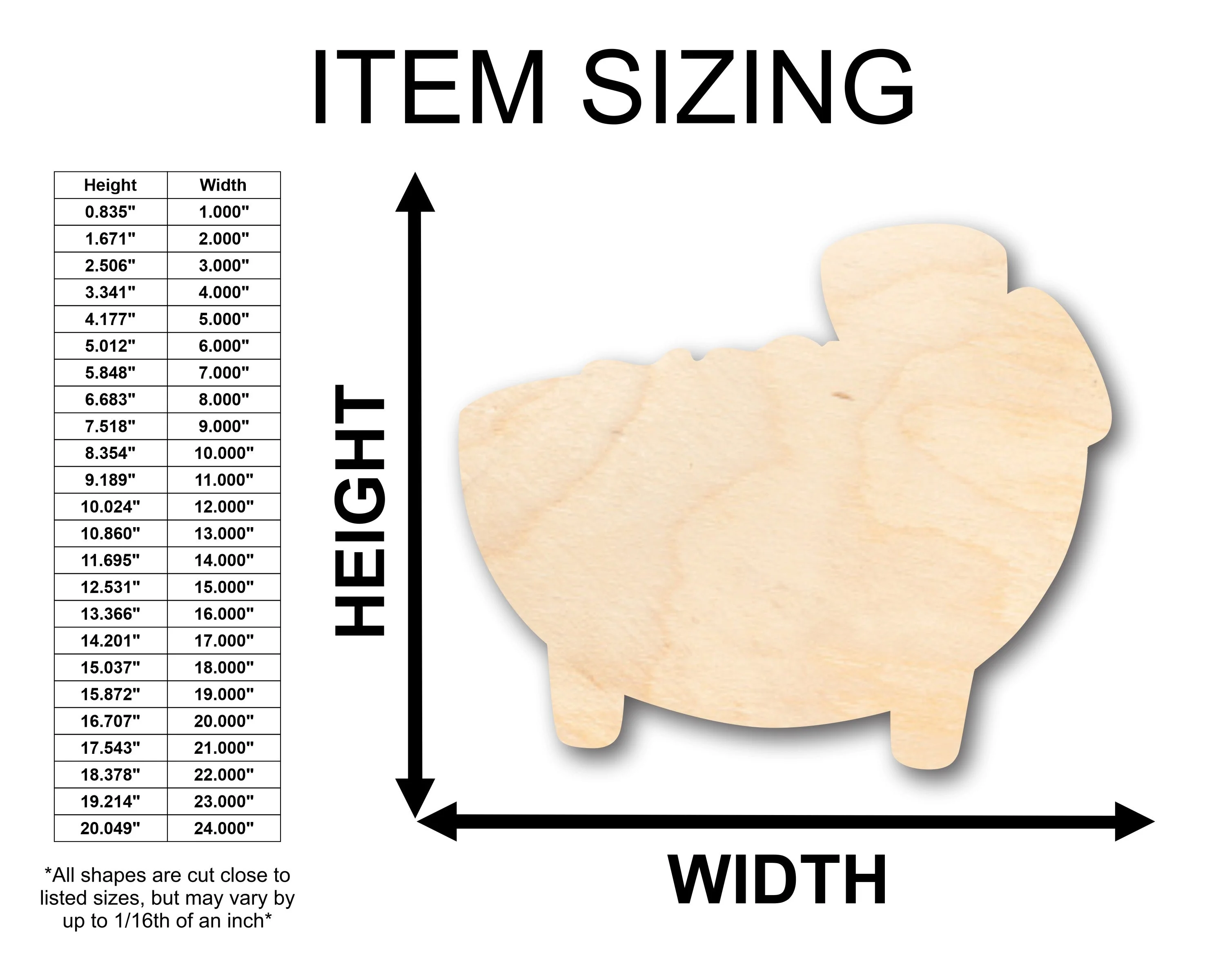 Unfinished Wood Chips Salsa Guacamole Shape - Craft - up to 46" DIY - Image 2