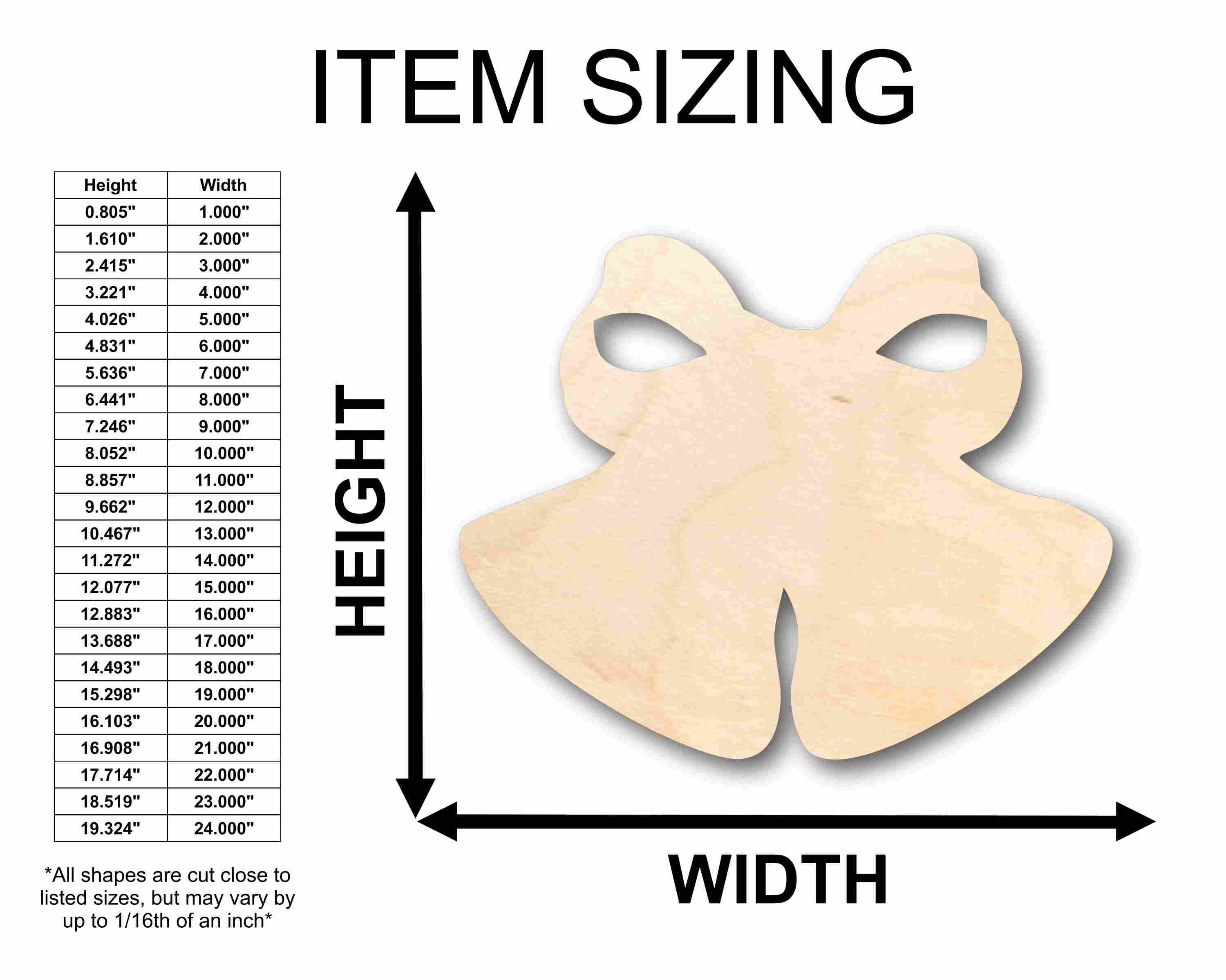 Unfinished Wood Christmas Bells Silhouette - Craft- up to 46" DIY - Image 2