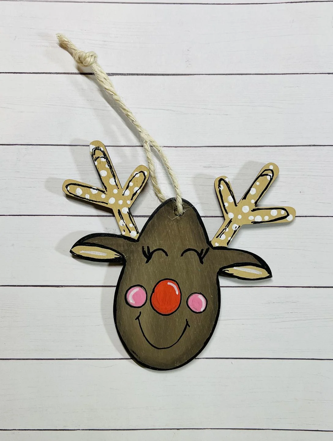 Unfinished Wood Christmas Reindeer Ornament Silhouette - Craft- up to 46" DIY - Image 4