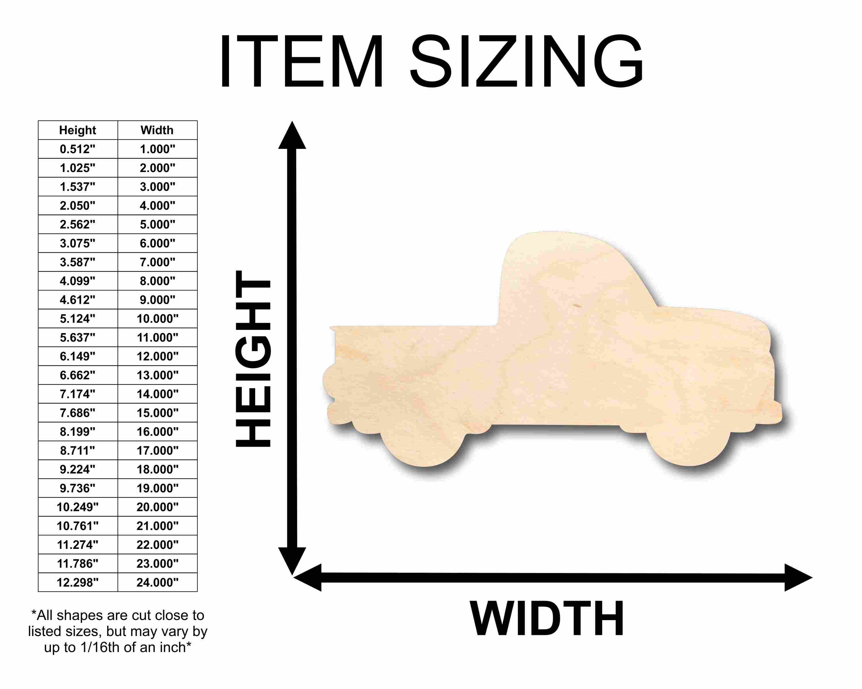 Unfinished Wood Christmas Tree Car Truck Silhouette - Craft- up to 46" DIY - Image 2