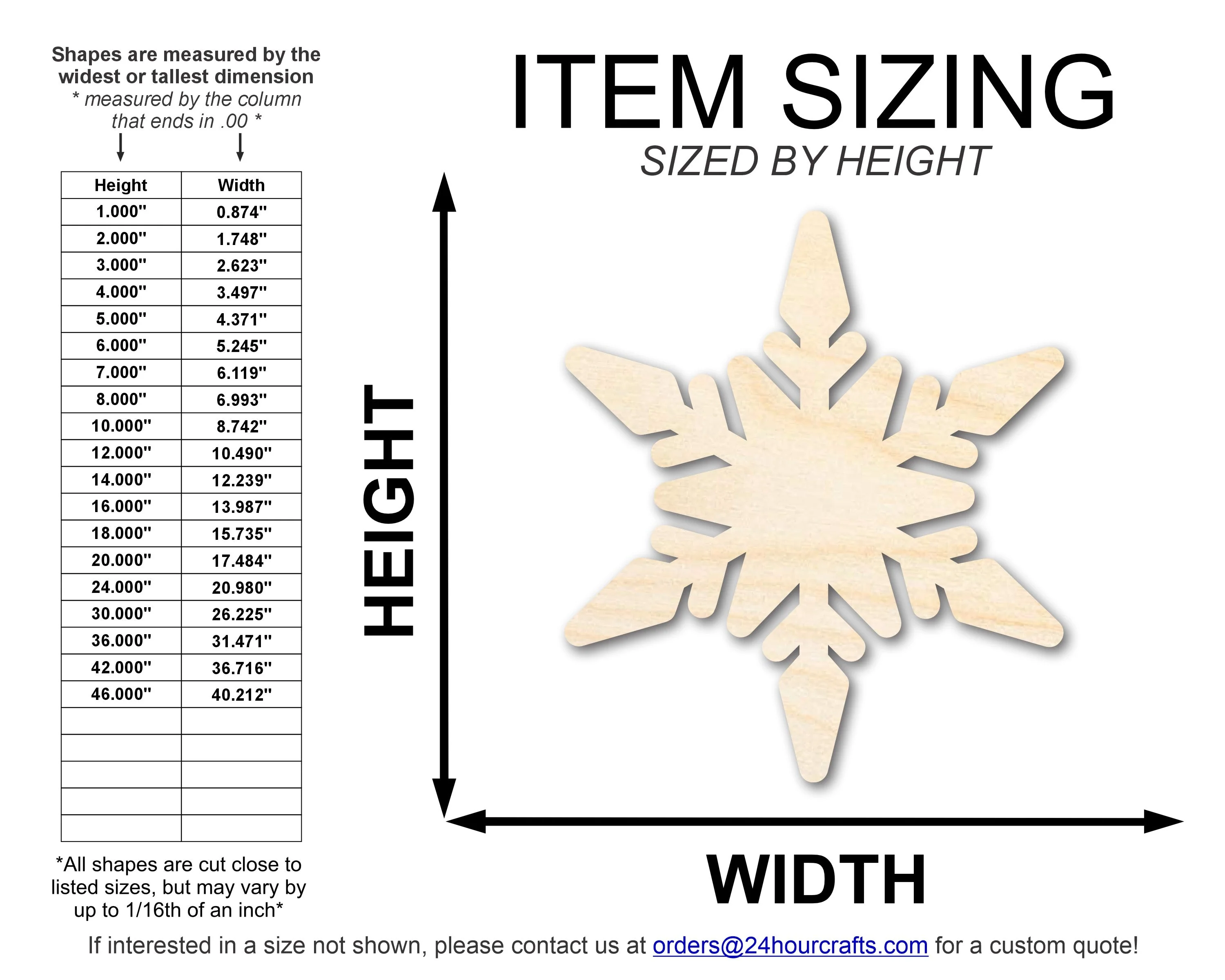 Unfinished Wood Chunky Snowflake Shape | DIY Craft Cutout | up to 46" DIY - Image 2