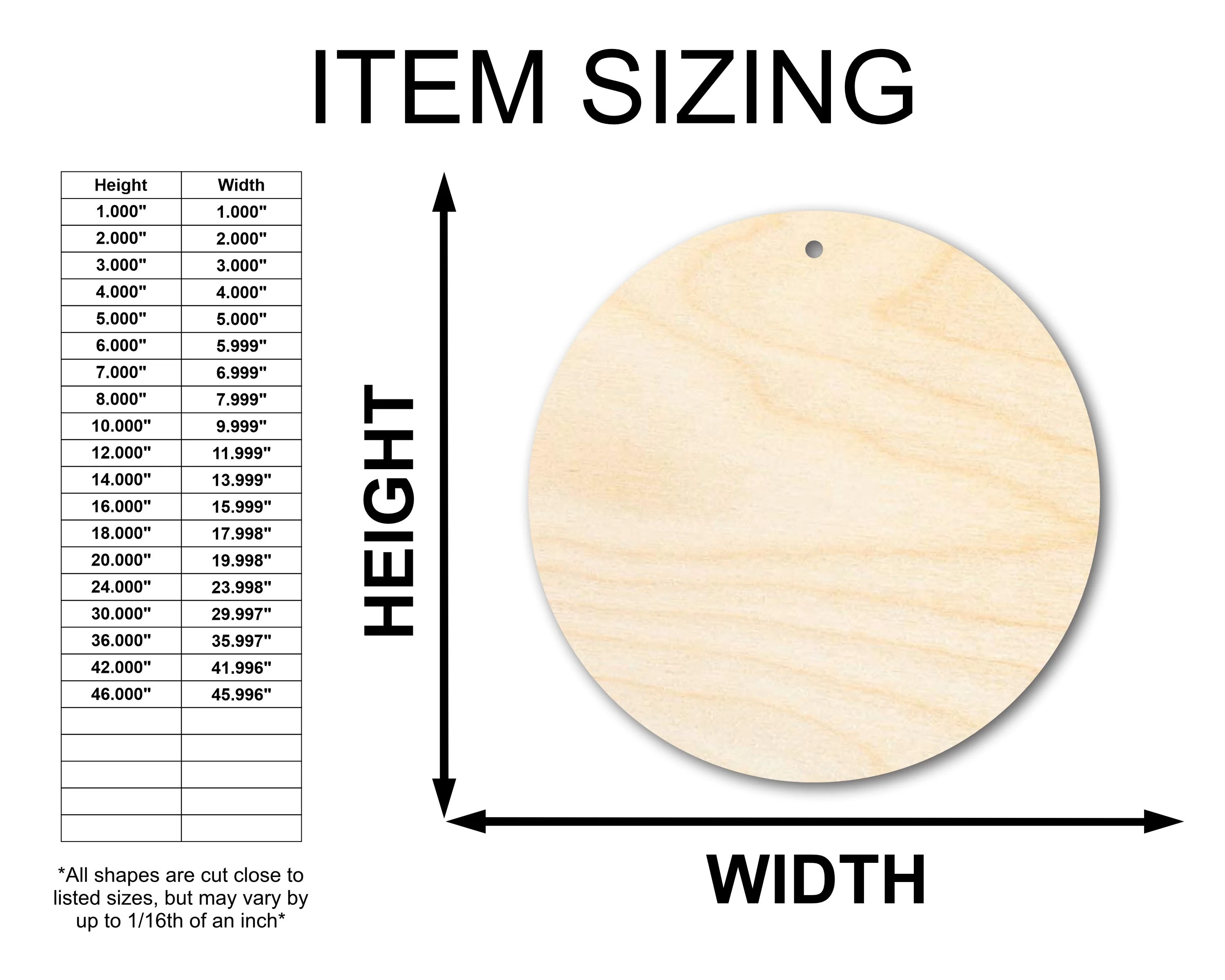 Unfinished Wood Circle Earring Blank Pair - DIY Jewelry Craft - Available in 1" to 3" - Image 3