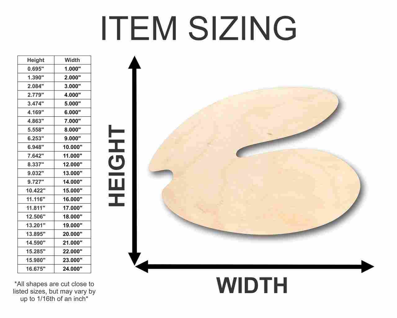 Unfinished Wood Clam Shape - Ocean - Nursery - Craft - up to 46" DIY - Image 2