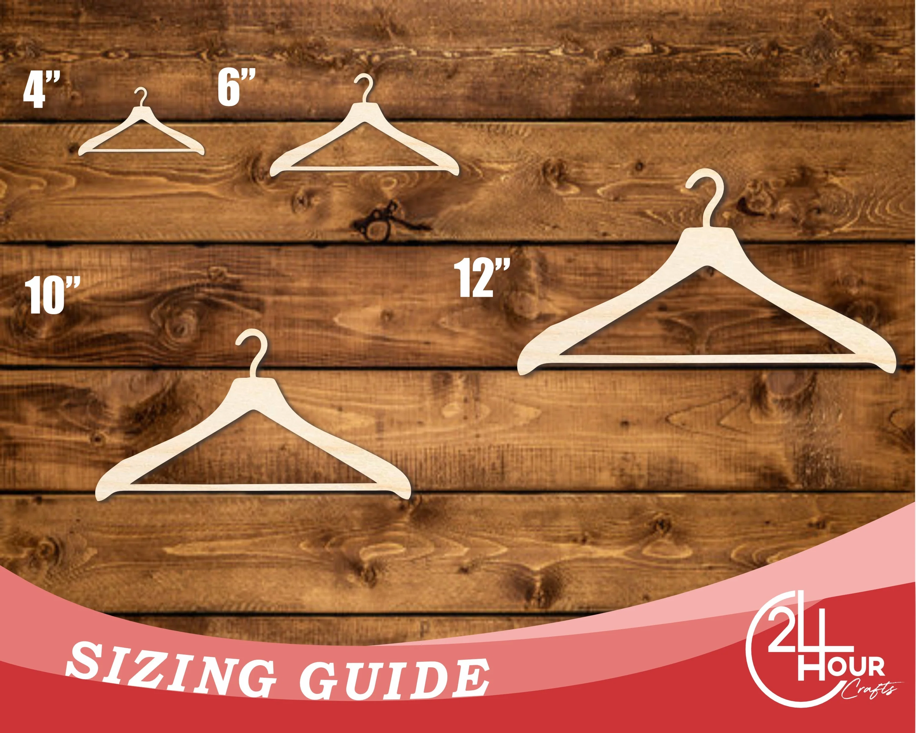 Unfinished Wood Clothes Hanger Shape | DIY Craft Cutout | up to 46" DIY - Image 3