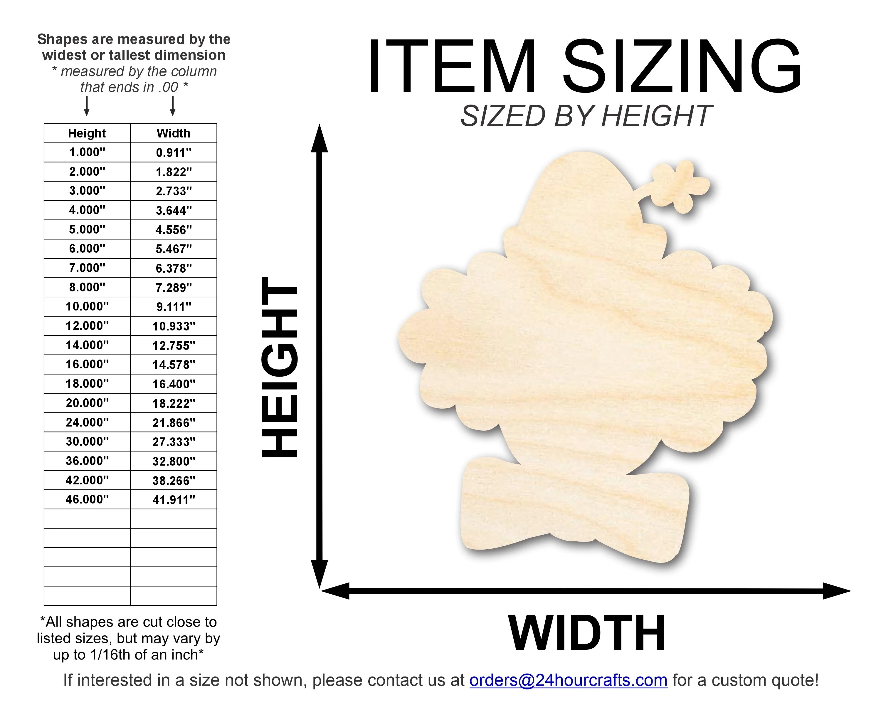 Unfinished Wood Clown Head Shape | DIY Craft Cutout | up to 46" DIY - Image 2