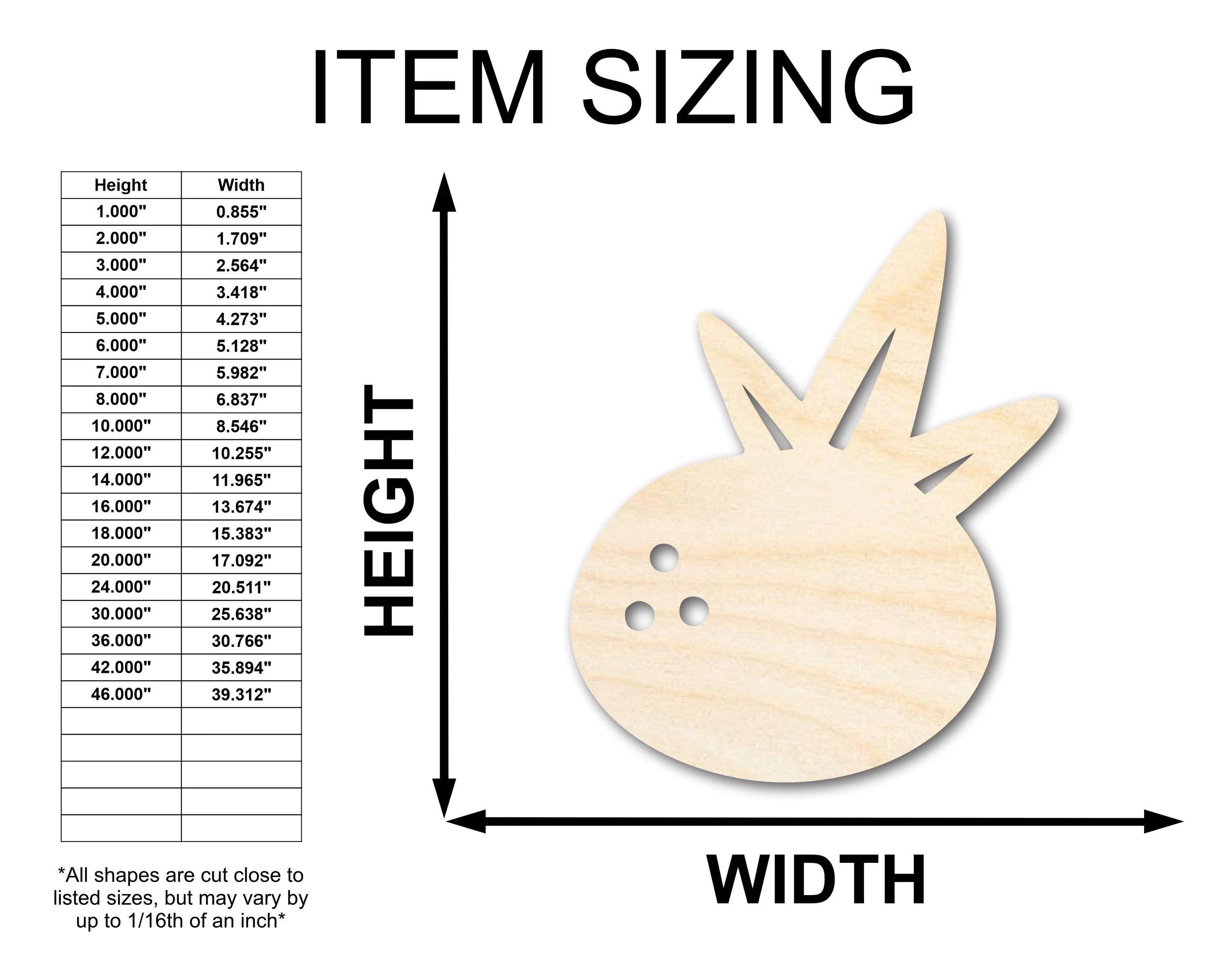 Unfinished Wood Coconut Shape - Craft - up to 46" - Image 2