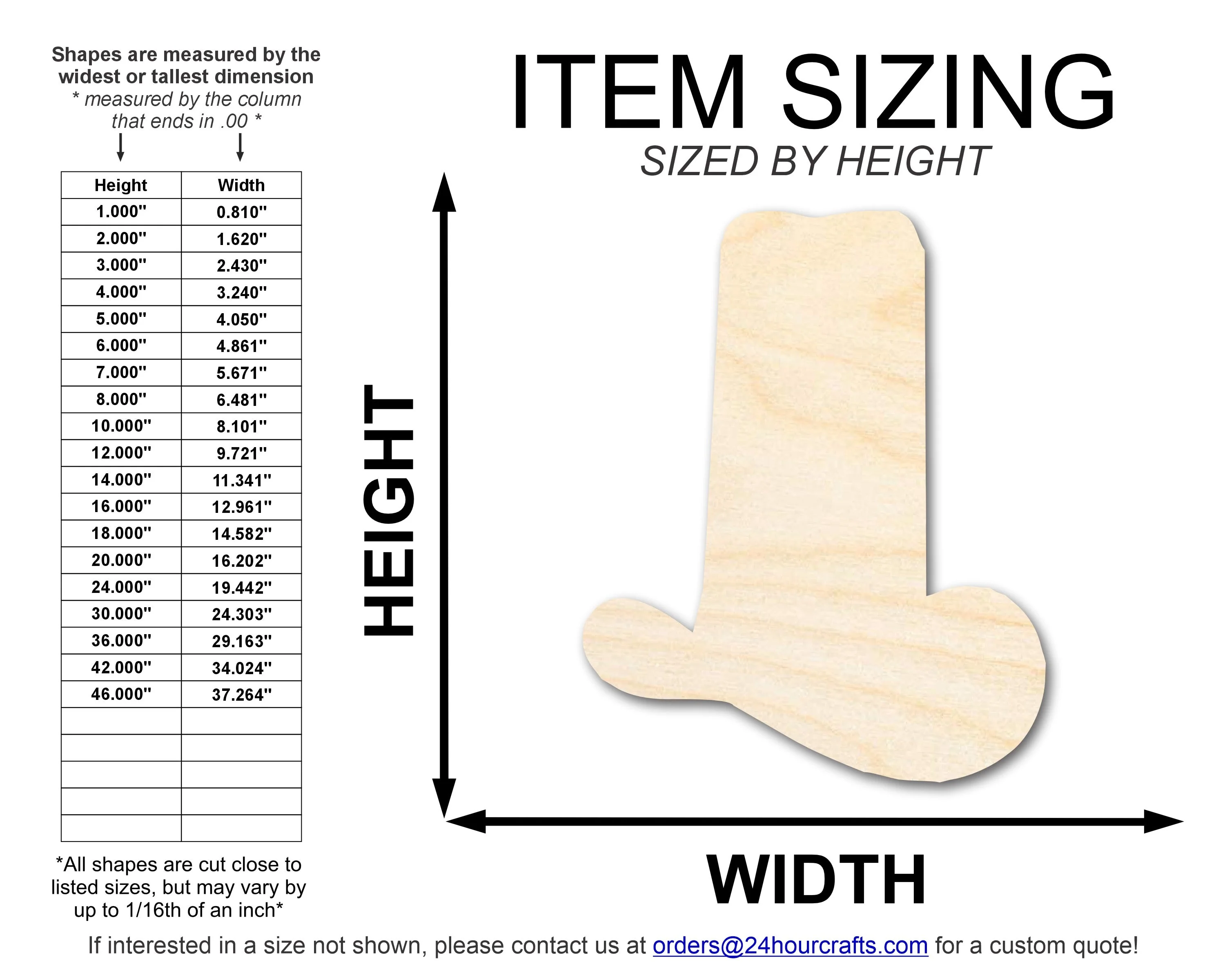 Unfinished Wood Comically Tall Cowboy Hat Shape | DIY Craft Cutout | up to 46" DIY - Image 2