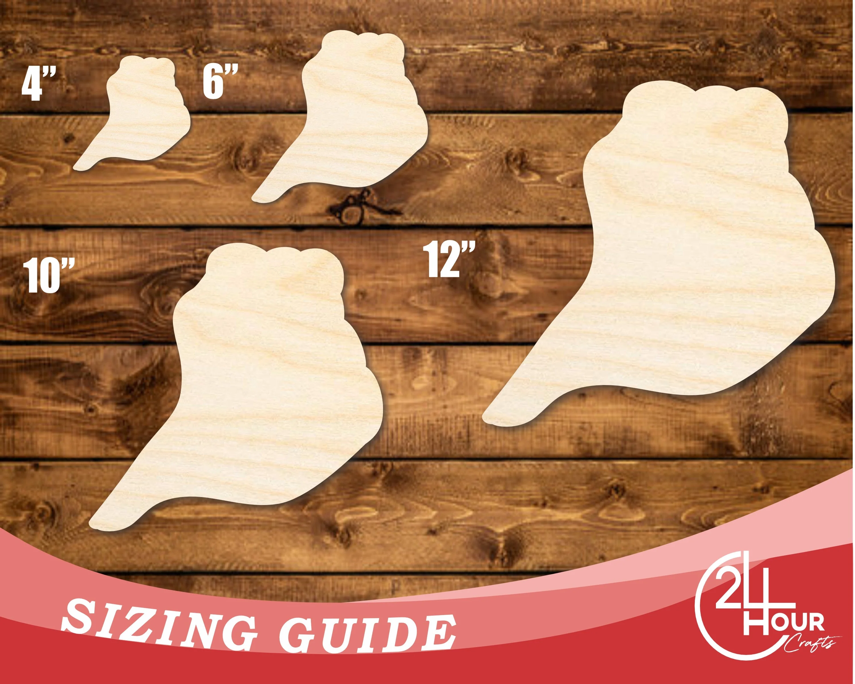 Unfinished Wood Conch Sea Shell Shape | DIY Craft Cutout | up to 46" DIY - Image 3