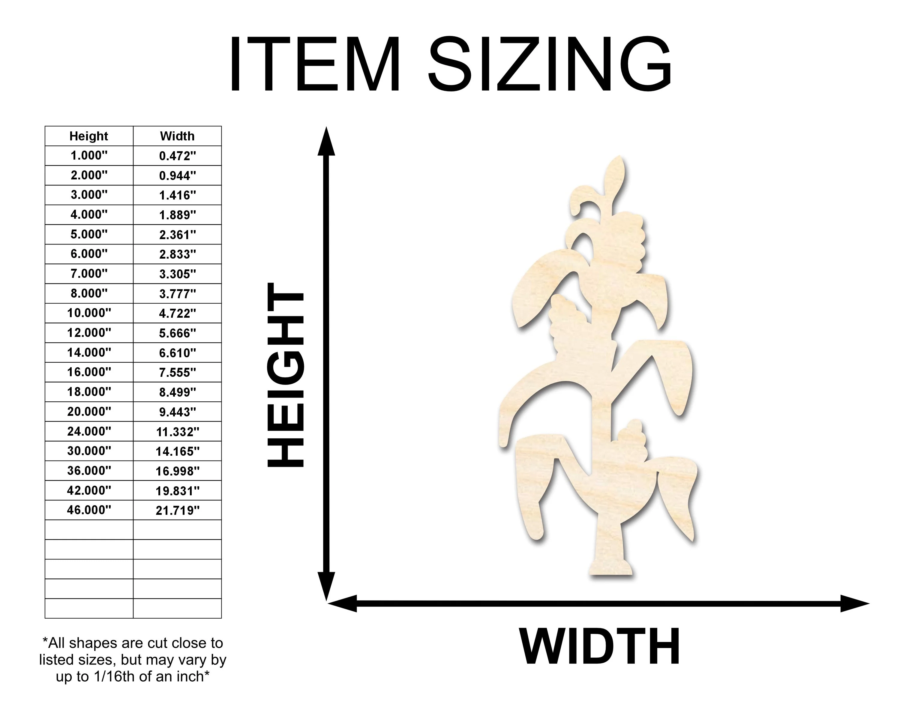 Unfinished Wood Corn Stalk Shape | Craft Cutout | up to 46" DIY - Image 2