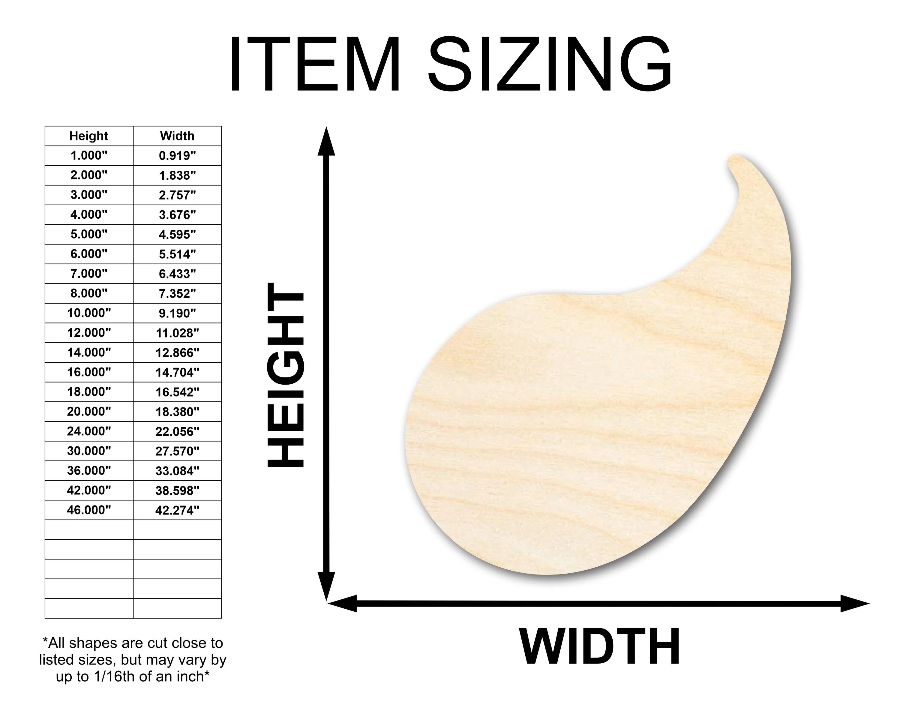 Unfinished Wood Cornucopia Shape - Craft - up to 46" - Image 2