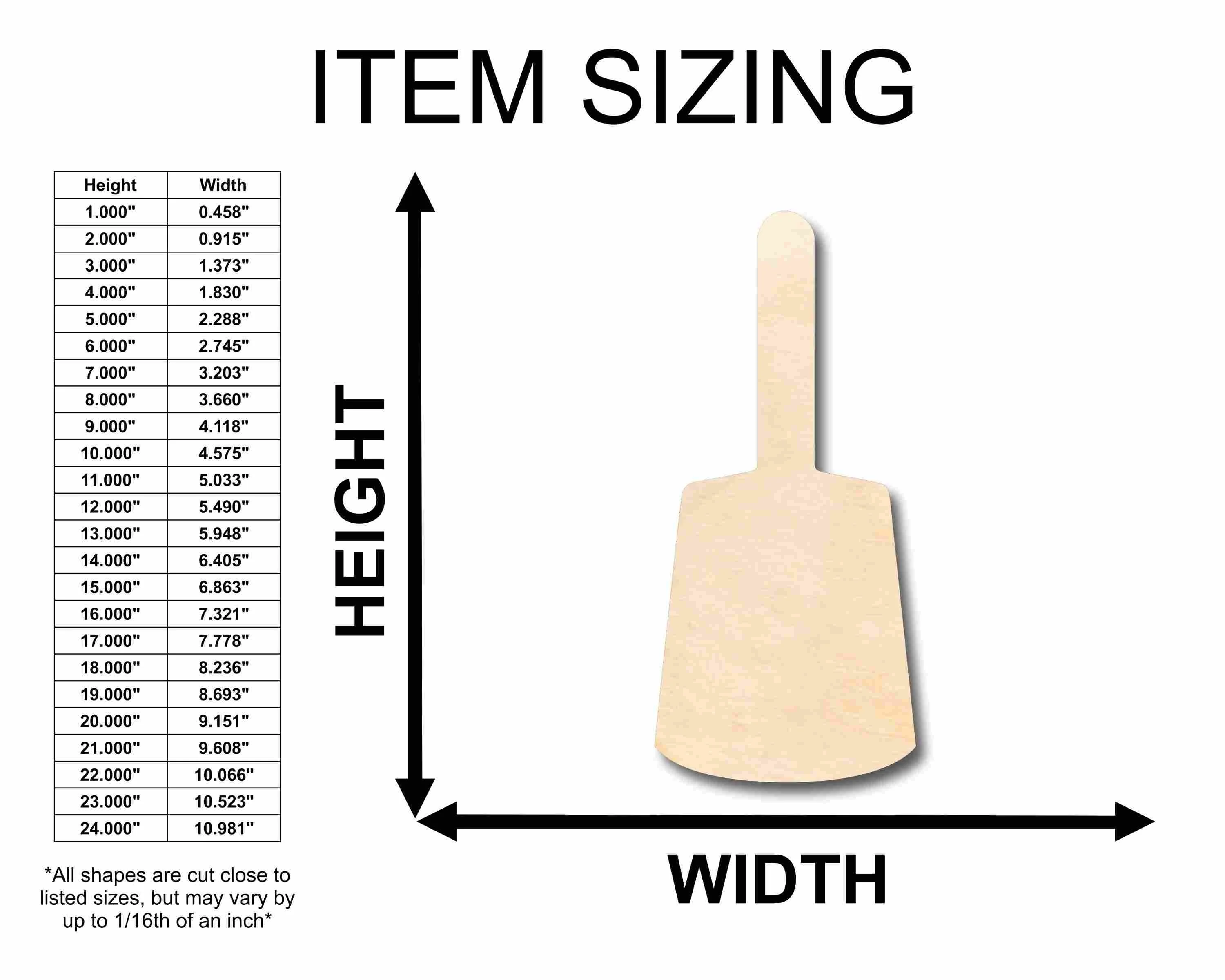 Unfinished Wood Cow Bell Silhouette - Craft- up to 46" DIY - Image 2