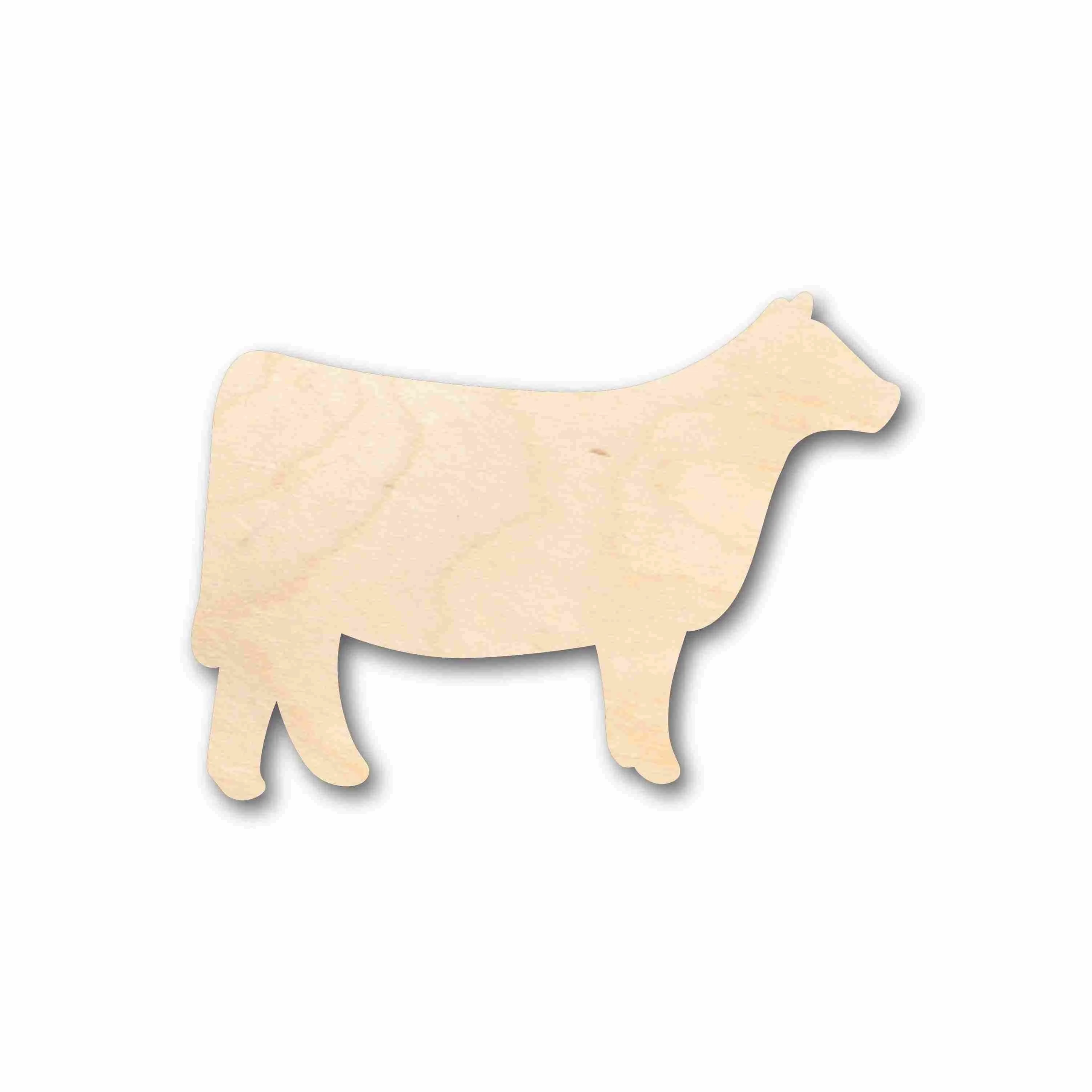 Unfinished Wood Cow Calf Silhouette - Craft- up to 46" DIY