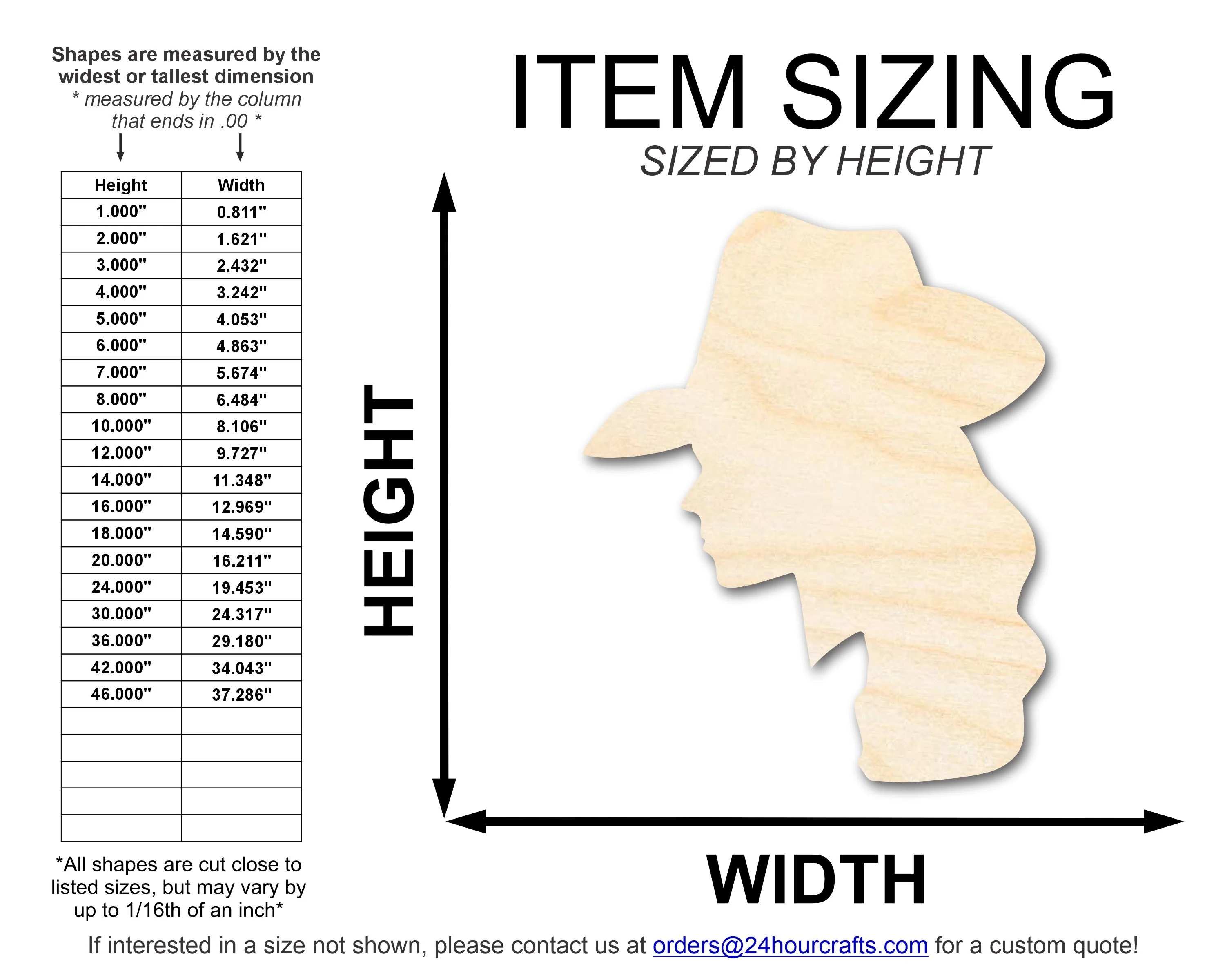 Unfinished Wood Cowgirl Silhouette Shape | DIY Craft Cutout | up to 46" DIY - Image 2
