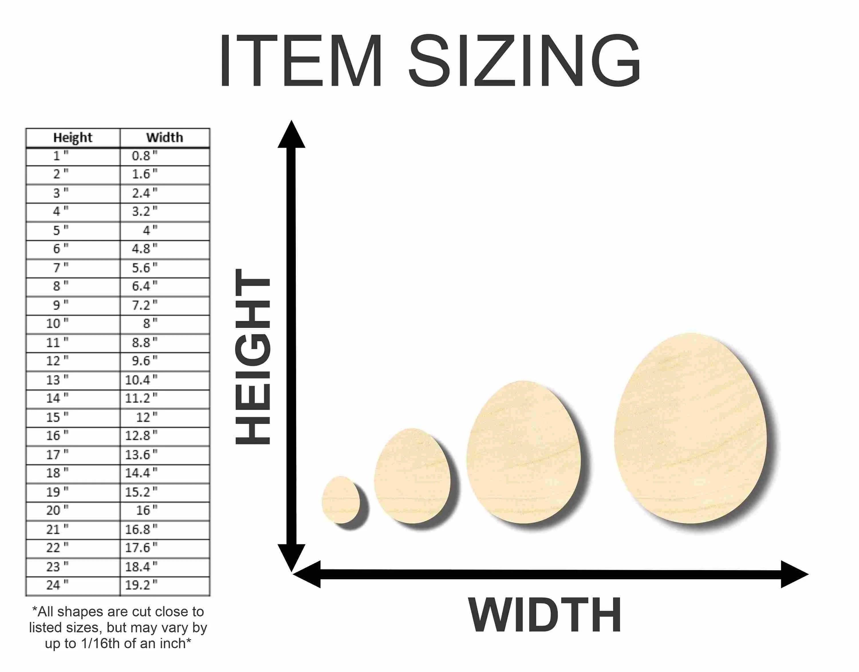 Unfinished Wood Craft Easter Eggs up to 46" DIY - Image 2