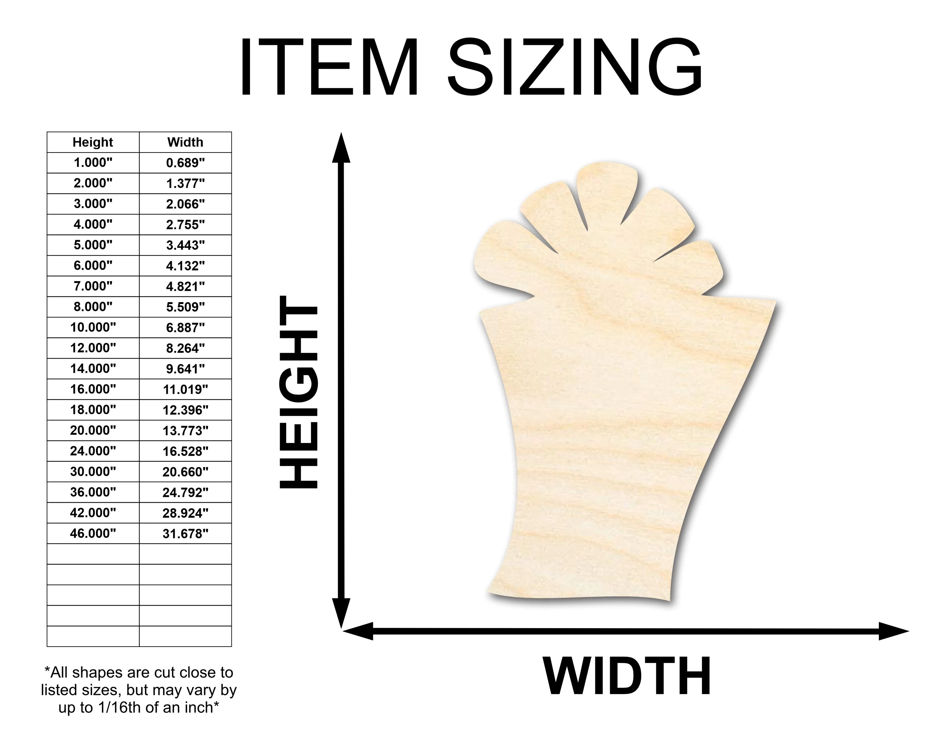 Unfinished Wood Crafty Present Shape | Craft Cutout | up to 46" DIY - Image 2