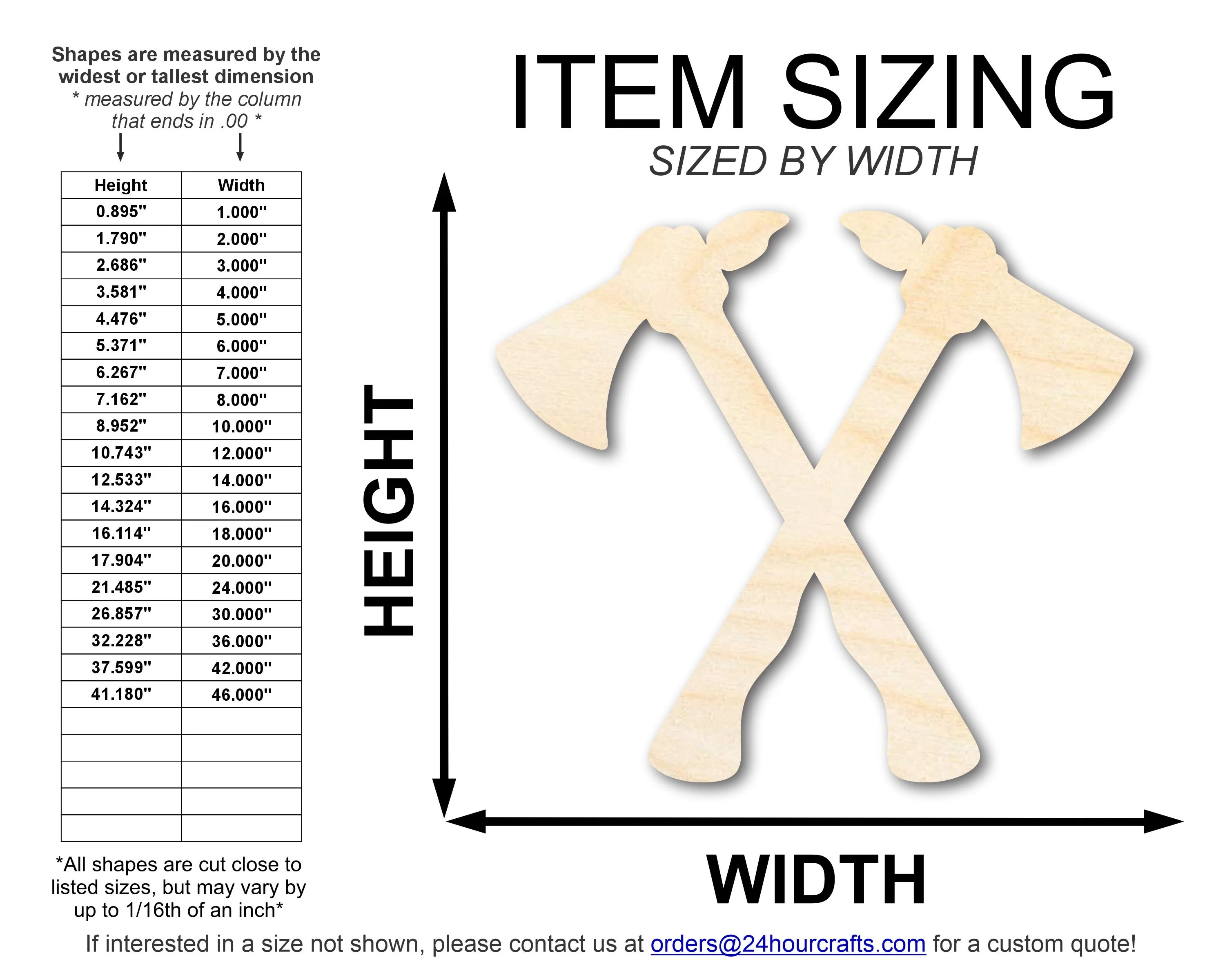 Unfinished Wood Crossed Tomahawks Shape | Native American | Craft Cutout | up to 46" DIY - Image 2