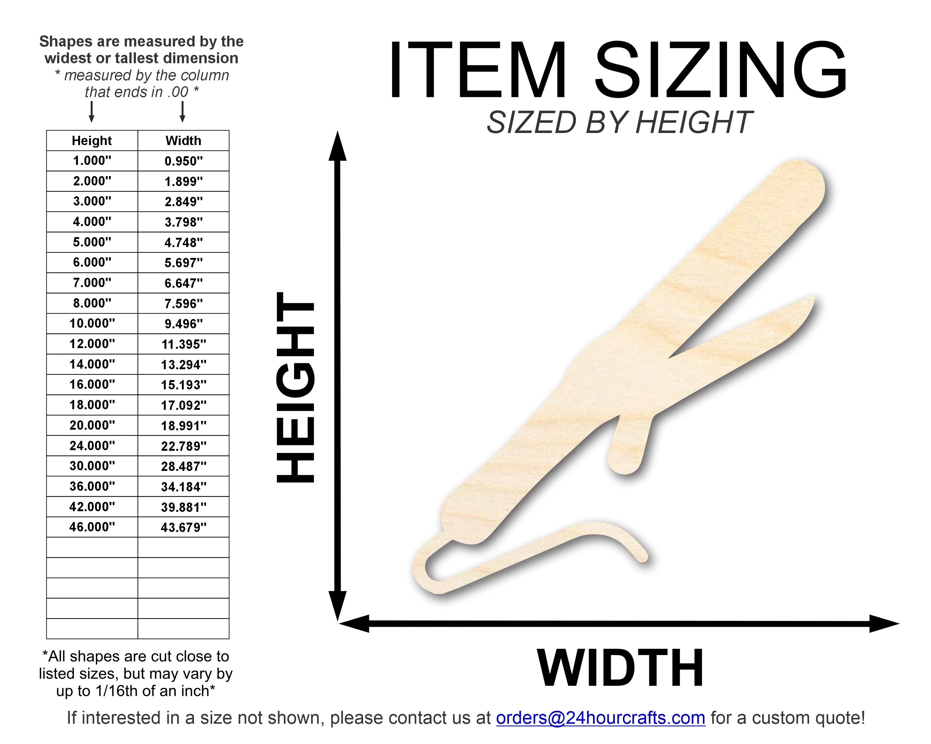 Unfinished Wood Curling Iron Shape | DIY Craft Cutout | up to 46" DIY - Image 2