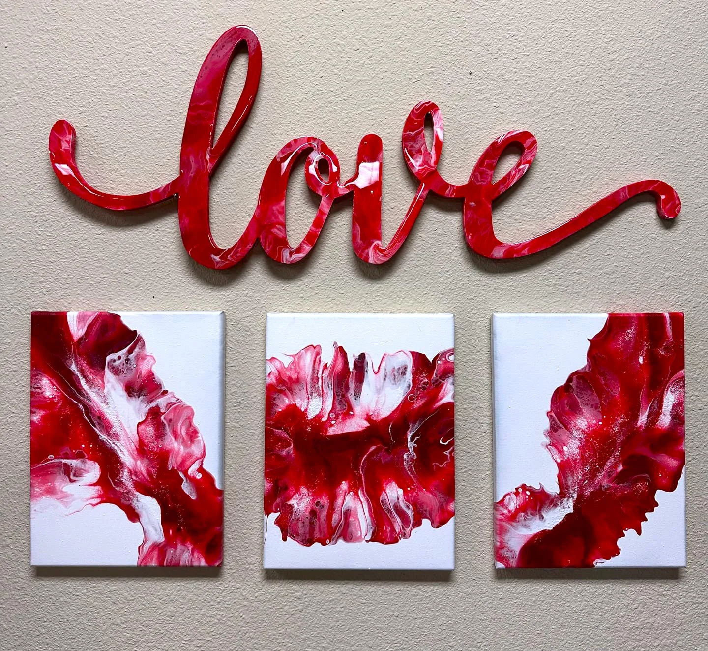 Unfinished Wood Cursive Love Craft | Valentine's Day Wedding DIY | Up to 46" - Image 2