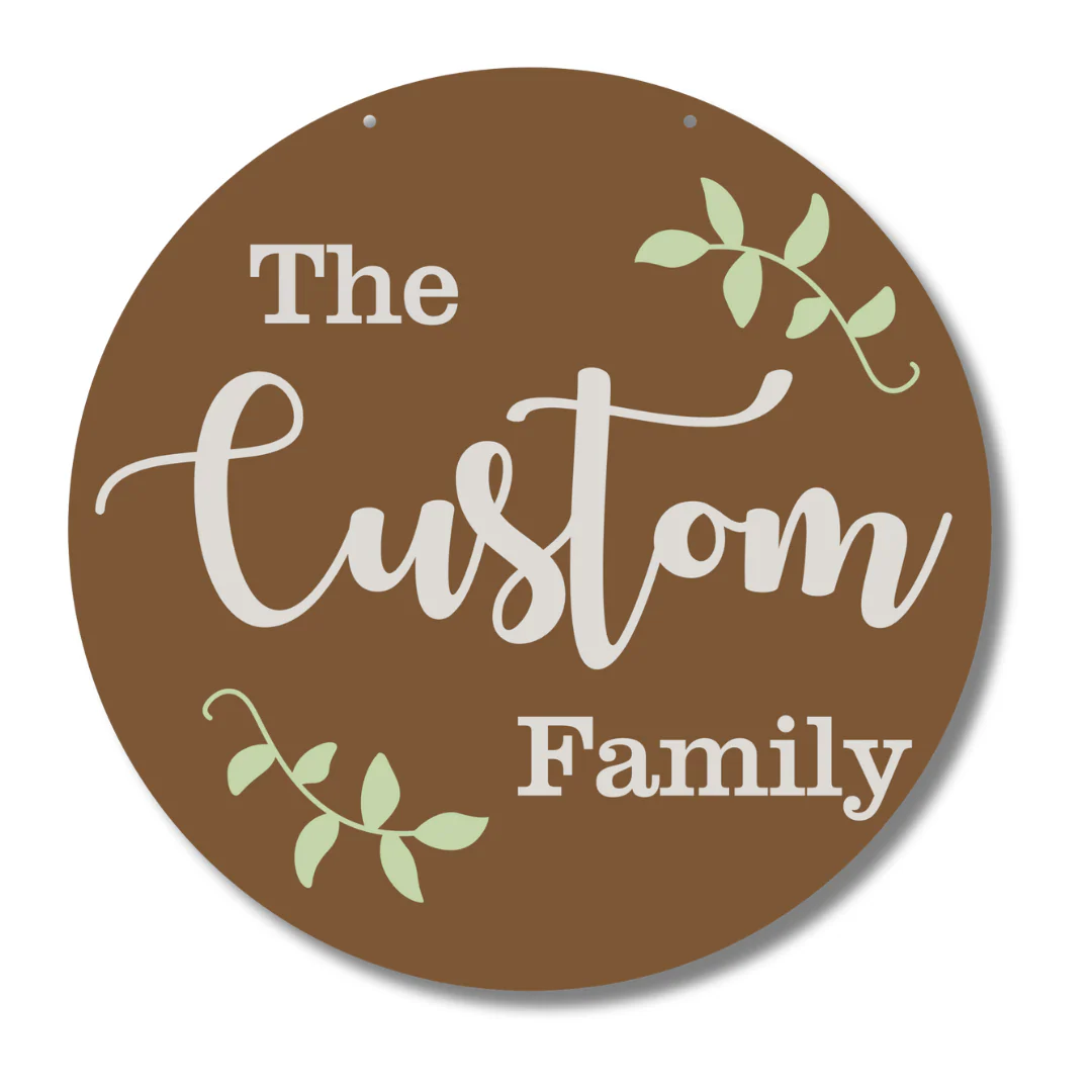 Unfinished Wood Custom Family Name Door Sign Kit | Wood Craft Cutouts | 1/4" Thick | - Image 2