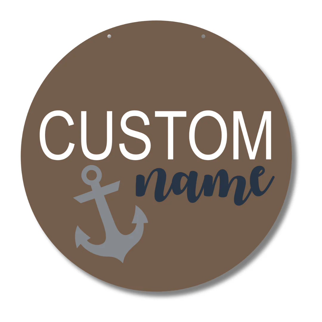 Unfinished Wood Custom Name Anchor Door Sign Kit | Wood Craft Cutouts | 1/4" Thick | - Image 2