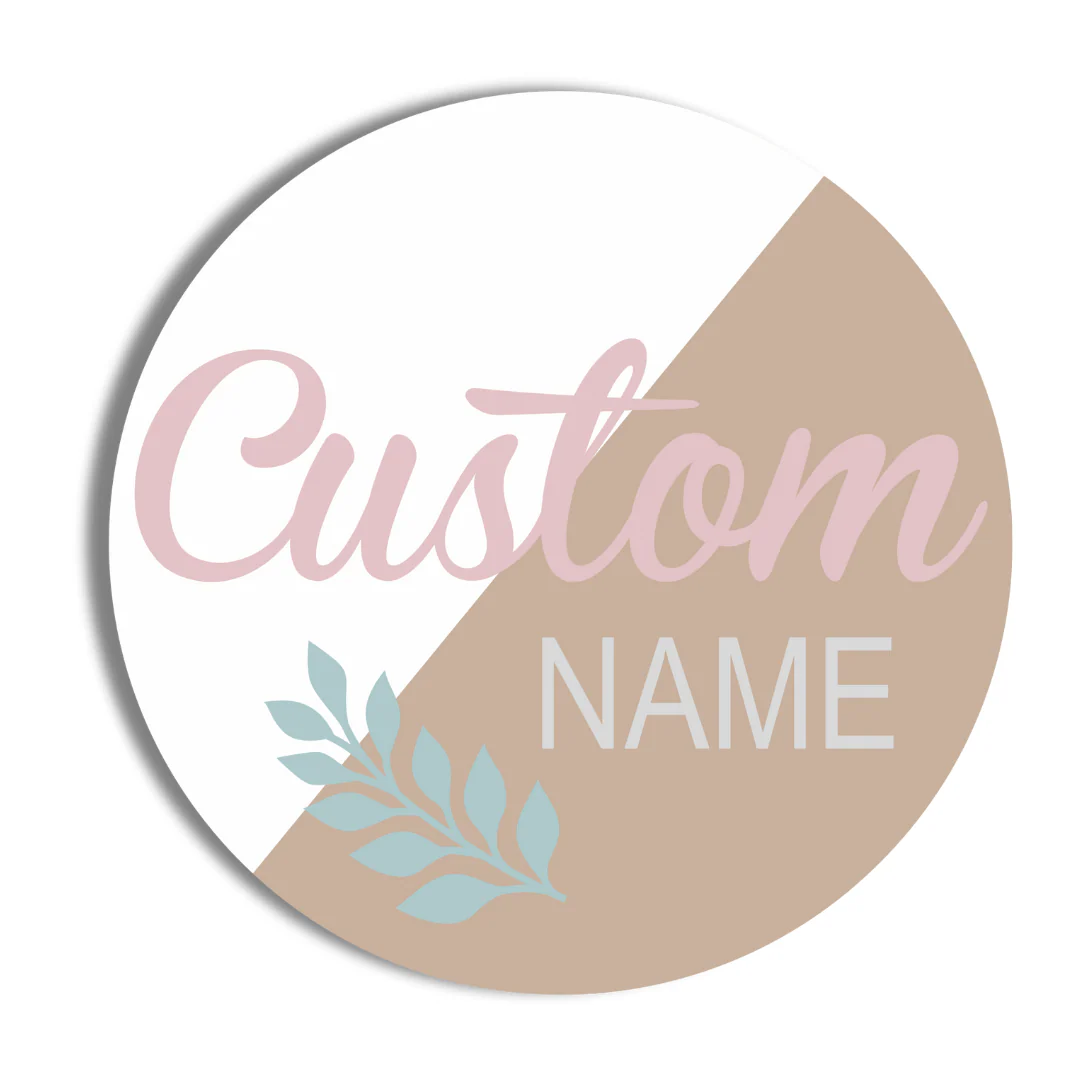 Unfinished Wood Custom Name Leaf Door Sign Kit | Wood Craft Cutouts | 1/4" Thick | - Image 2