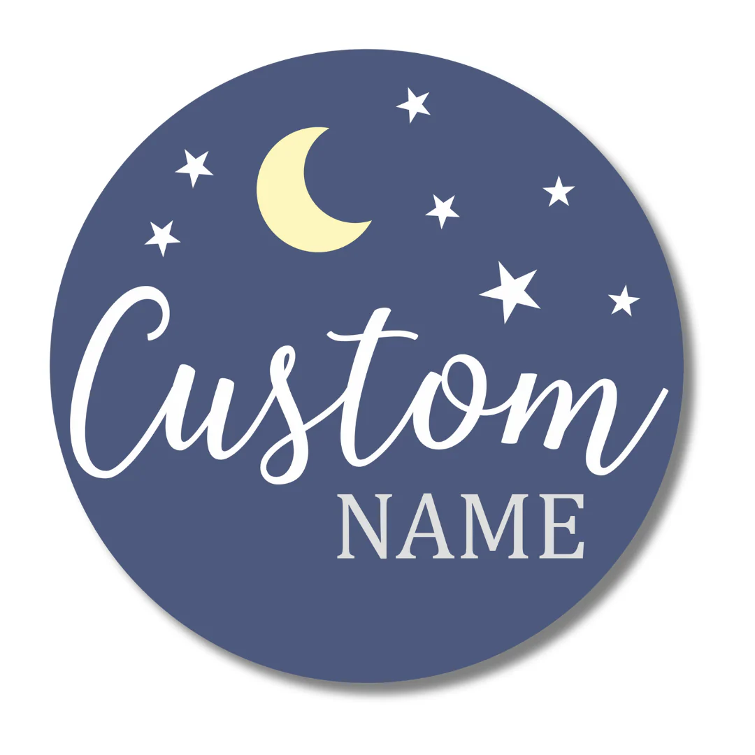 Unfinished Wood Custom Name Night Time Door Sign Kit | Wood Craft Cutouts | 1/4" Thick | - Image 2