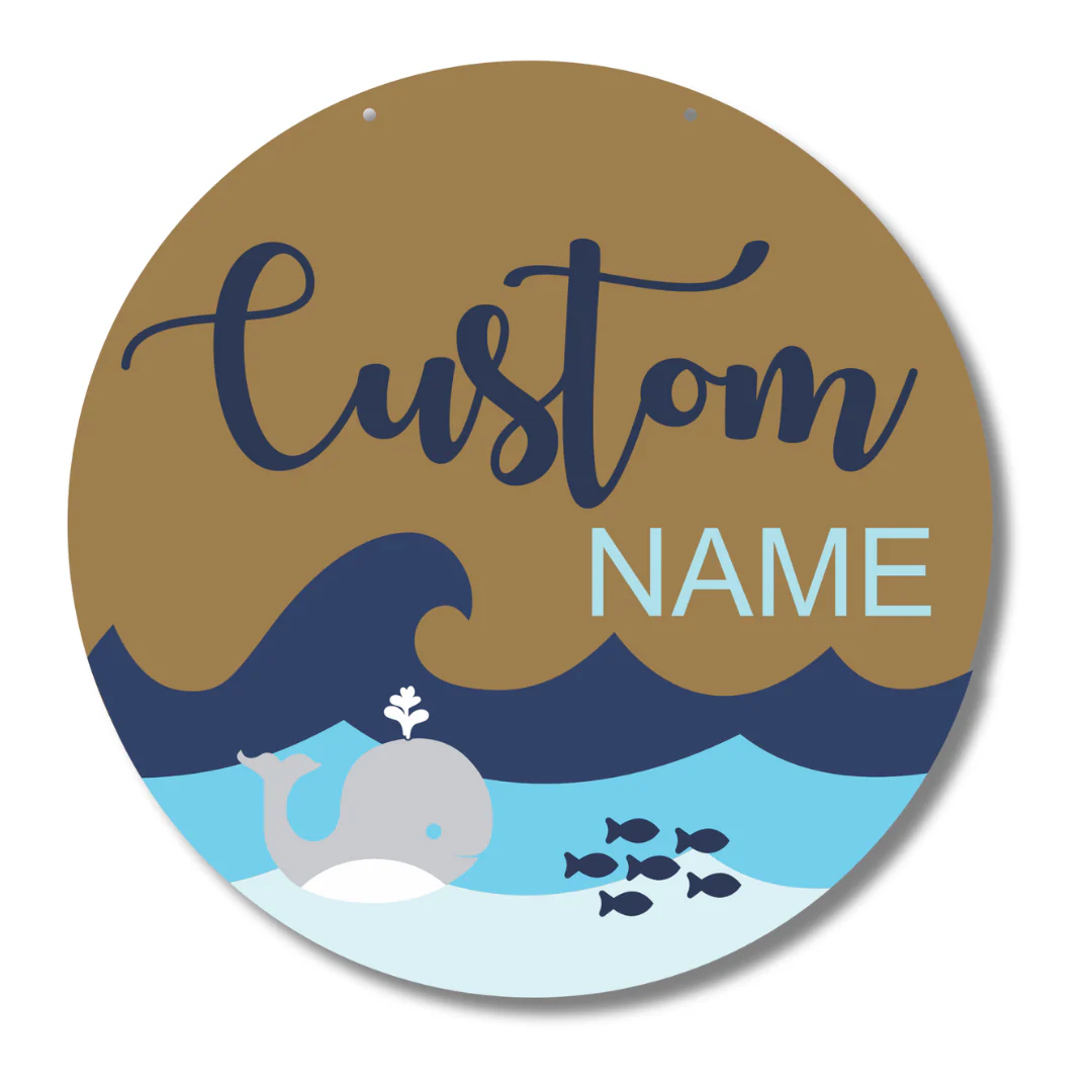 Unfinished Wood Custom Name Ocean Door Sign Kit | Wood Craft Cutouts | 1/4" Thick | - Image 2