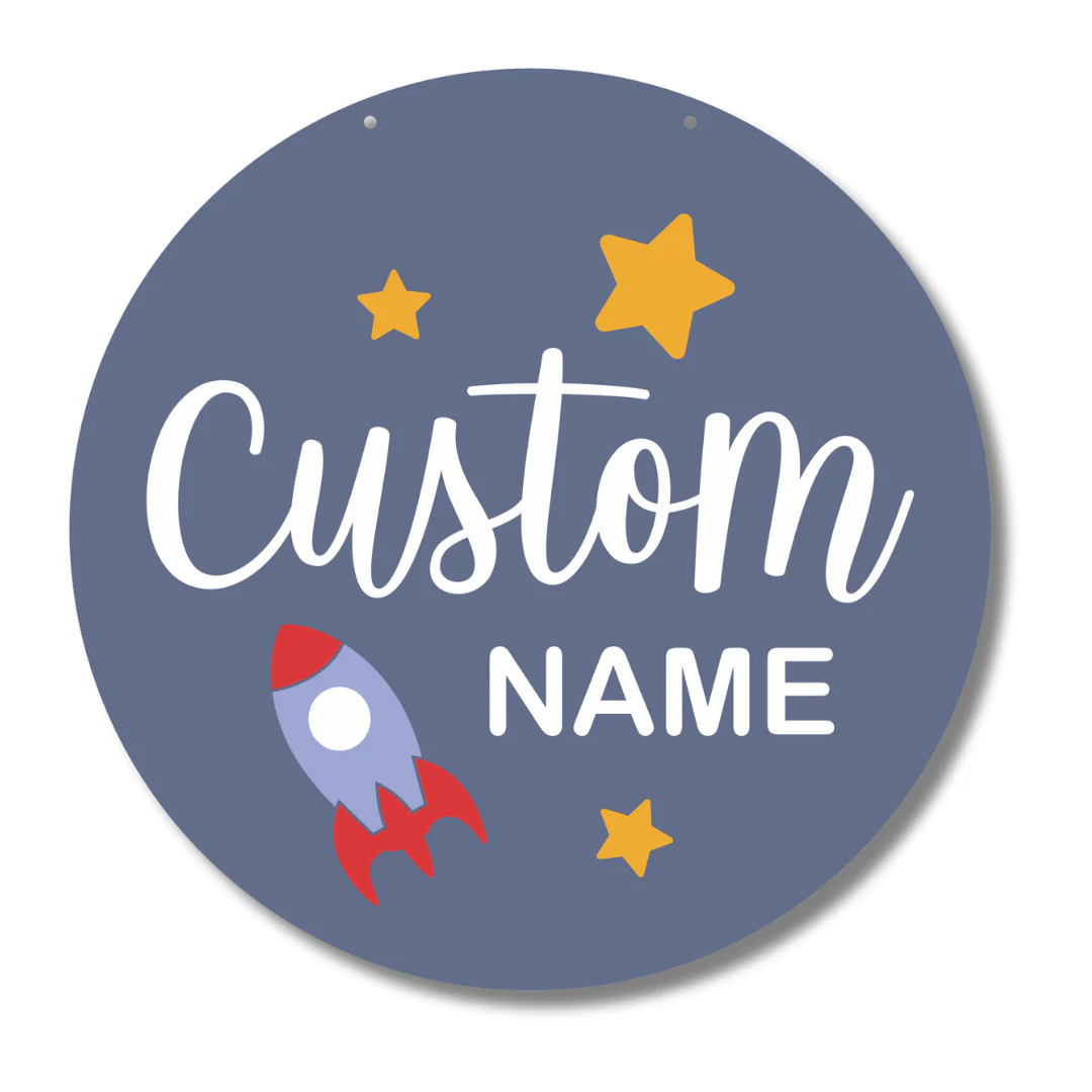 Unfinished Wood Custom Name Space Door Sign Kit | Wood Craft Cutouts | 1/4" Thick | - Image 2