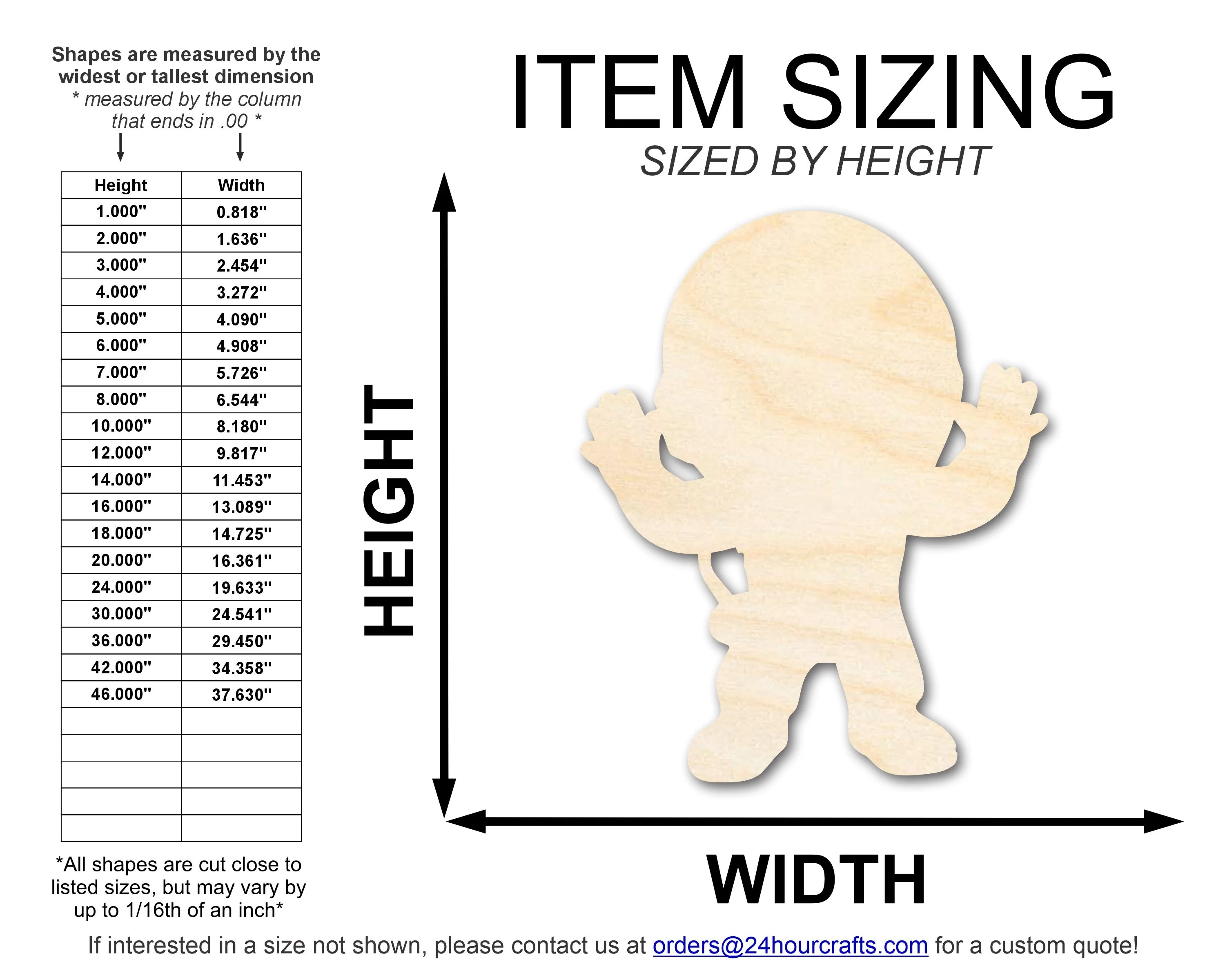 Unfinished Wood Cute Astronaut Shape | DIY Craft Cutout | up to 46" DIY - Image 2