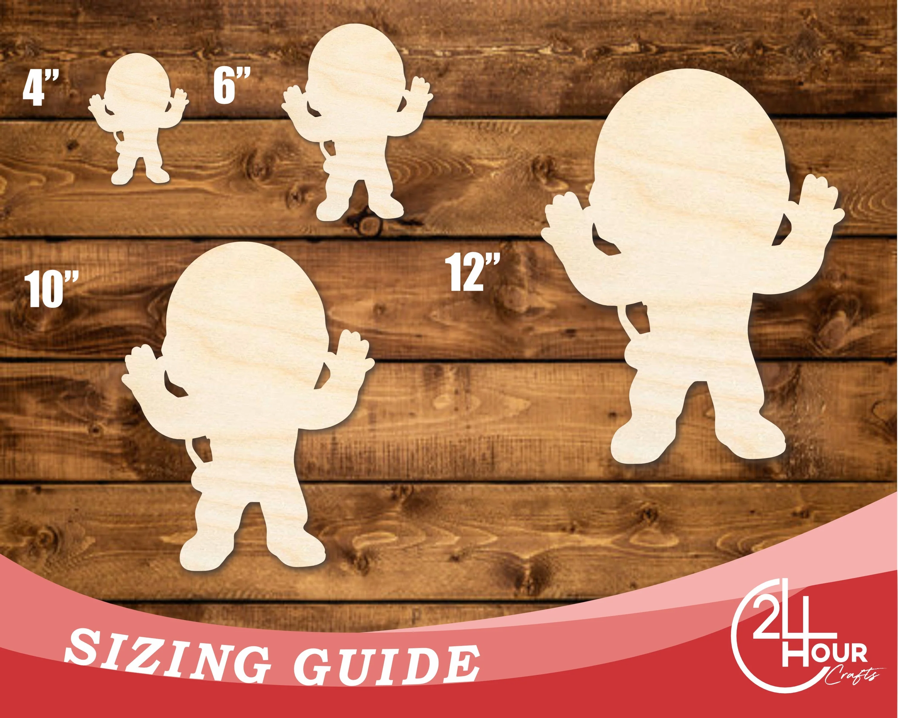 Unfinished Wood Cute Astronaut Shape | DIY Craft Cutout | up to 46" DIY - Image 3