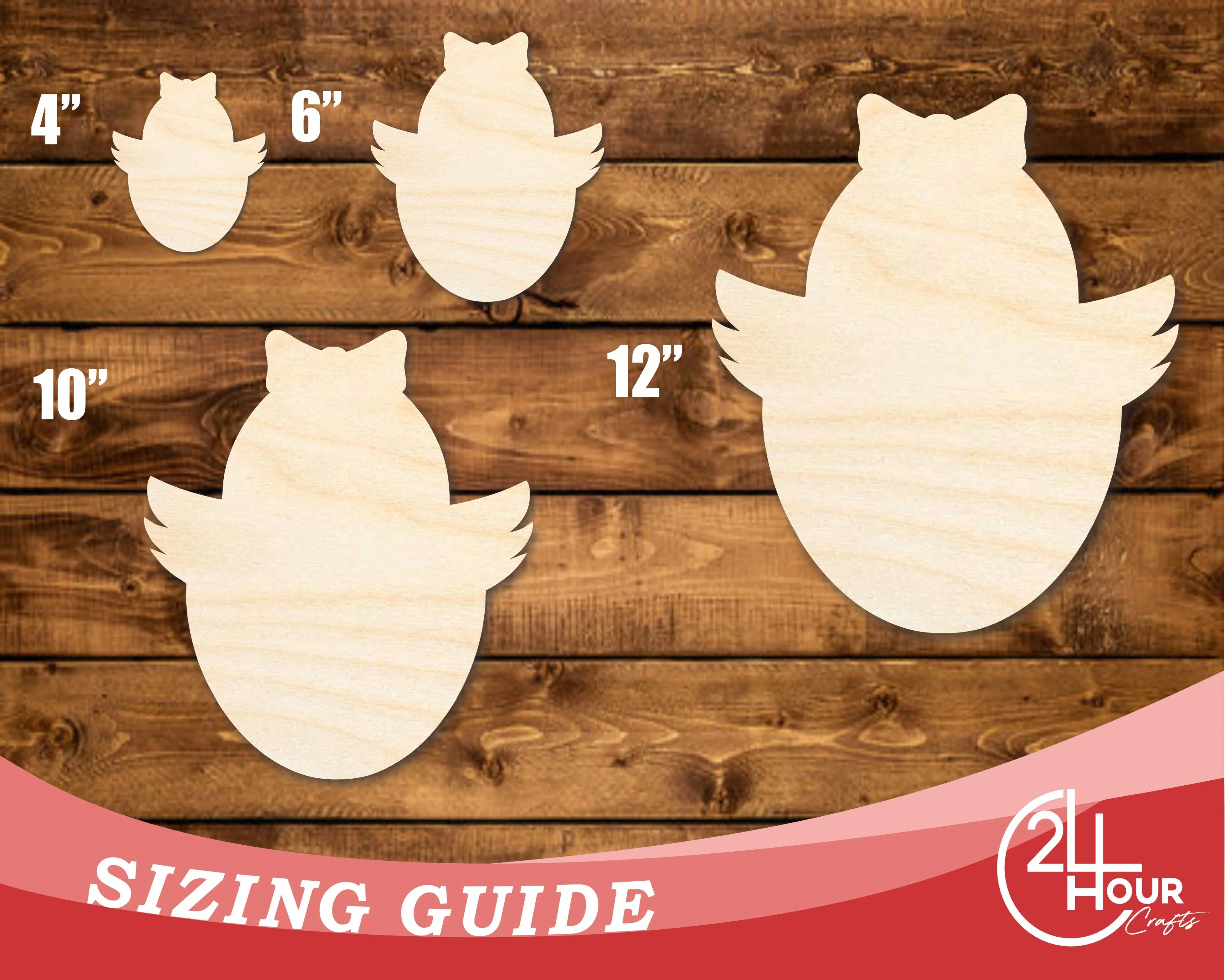 Unfinished Wood Cute Chicky Shape | DIY Craft Cutout | up to 46" DIY - Image 3