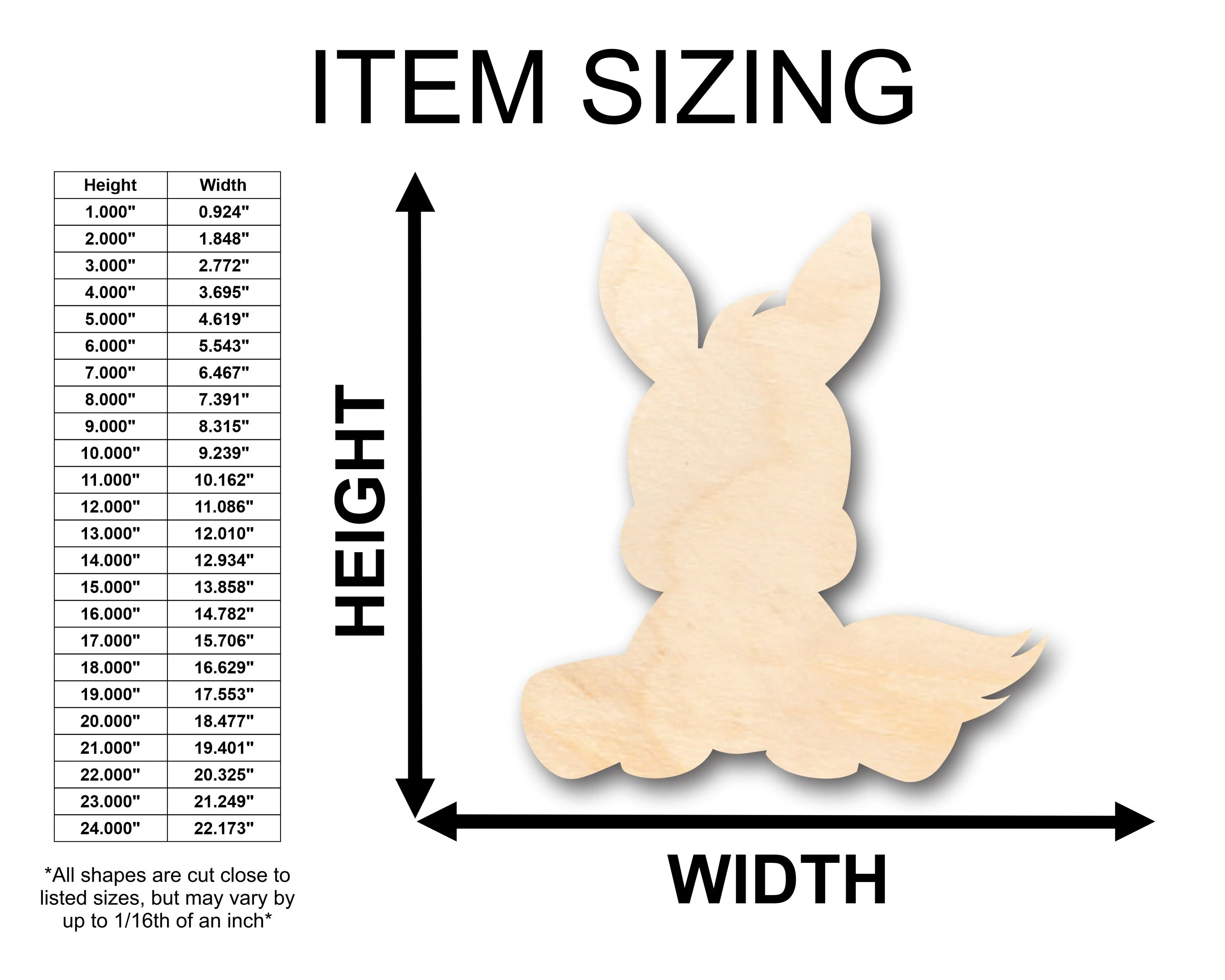 Unfinished Wood Cute Donkey Shape - Craft - up to 46" DIY - Image 2