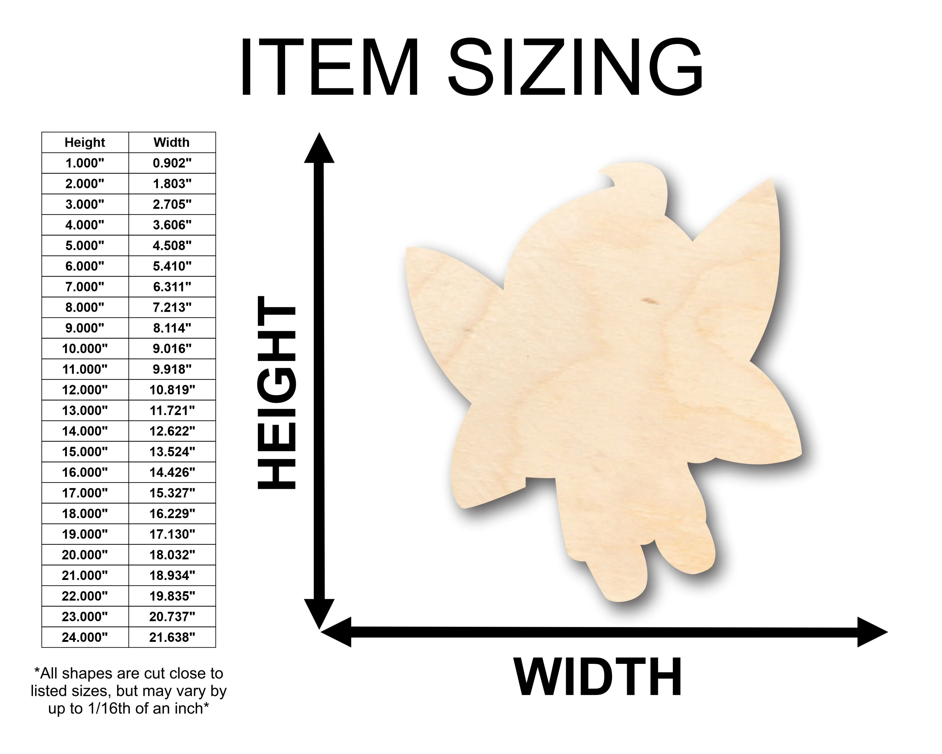 Unfinished Wood Cute Fairy Shape - Craft - up to 46" DIY - Image 2