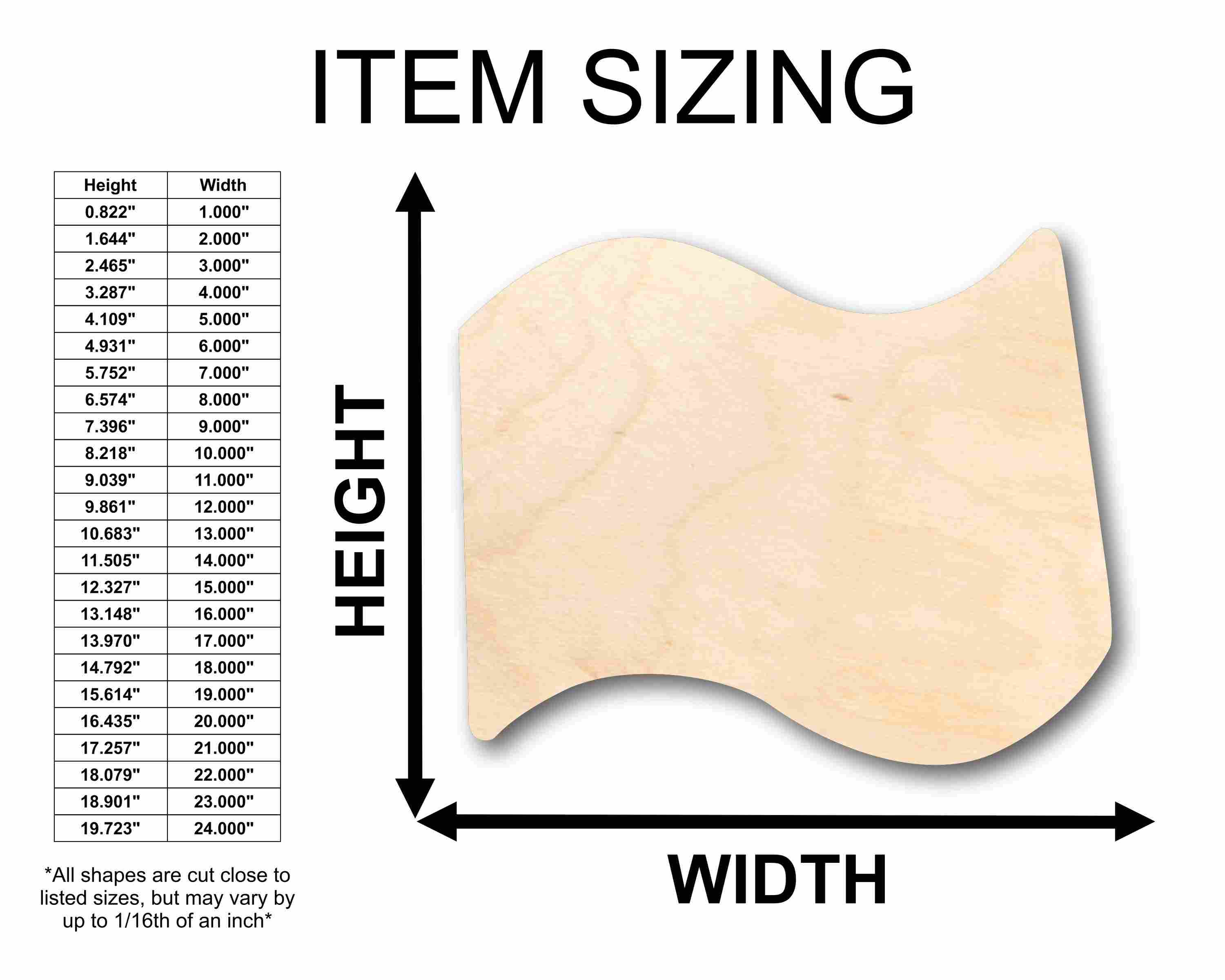 Unfinished Wood Cute Flag Silhouette - Craft- up to 46" DIY - Image 2