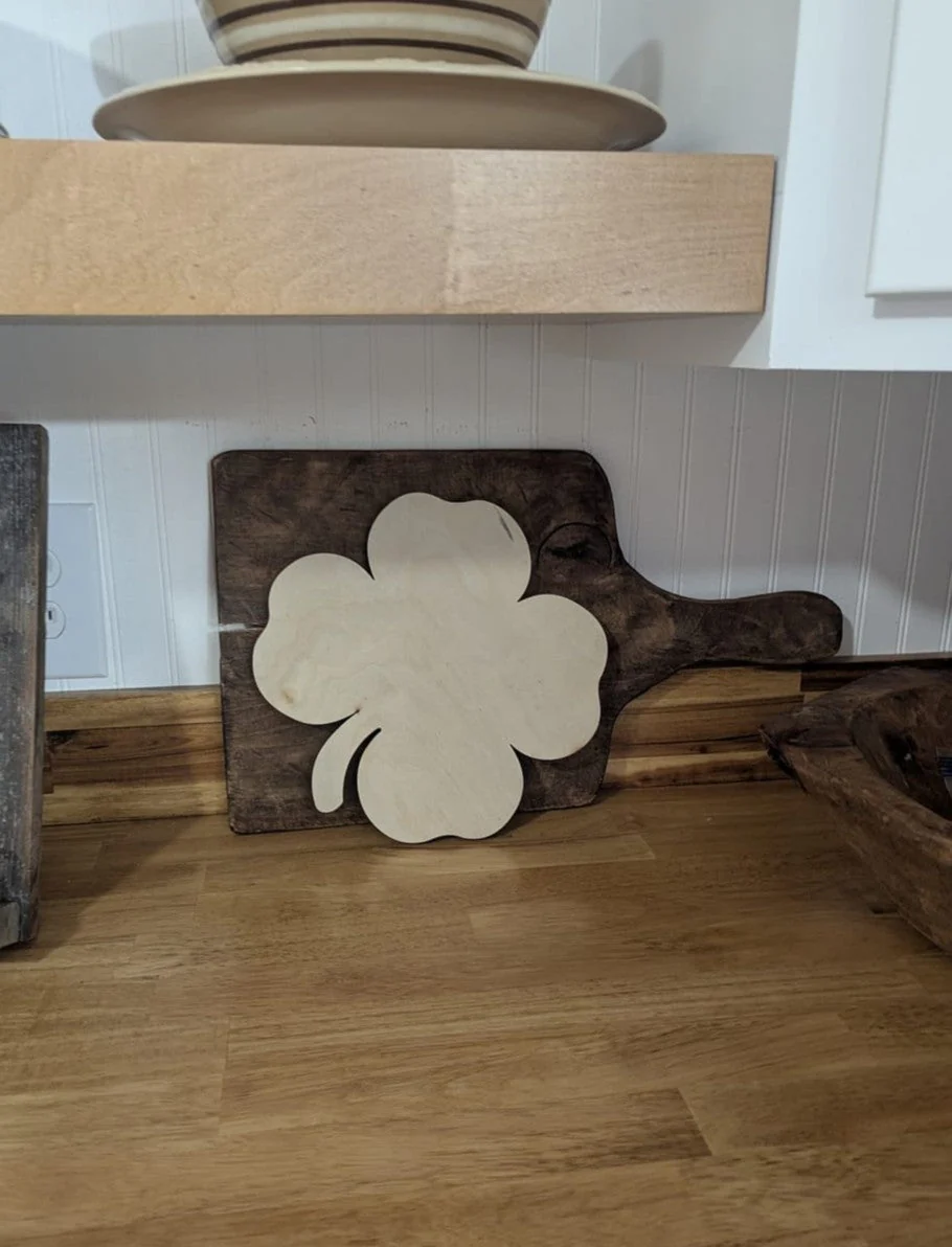 Unfinished Wood Cute Four Leaf Clover Shape - Craft - up to 46" DIY - Image 5