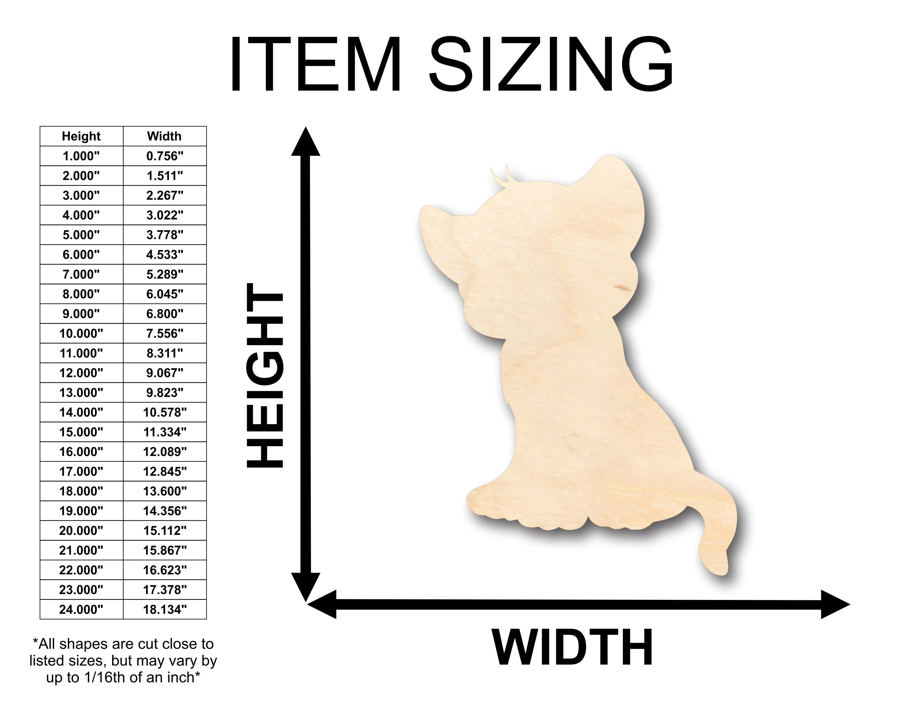 Unfinished Wood Cute Lion Cub African Wildlife Shape - Craft - up to 46" DIY - Image 2